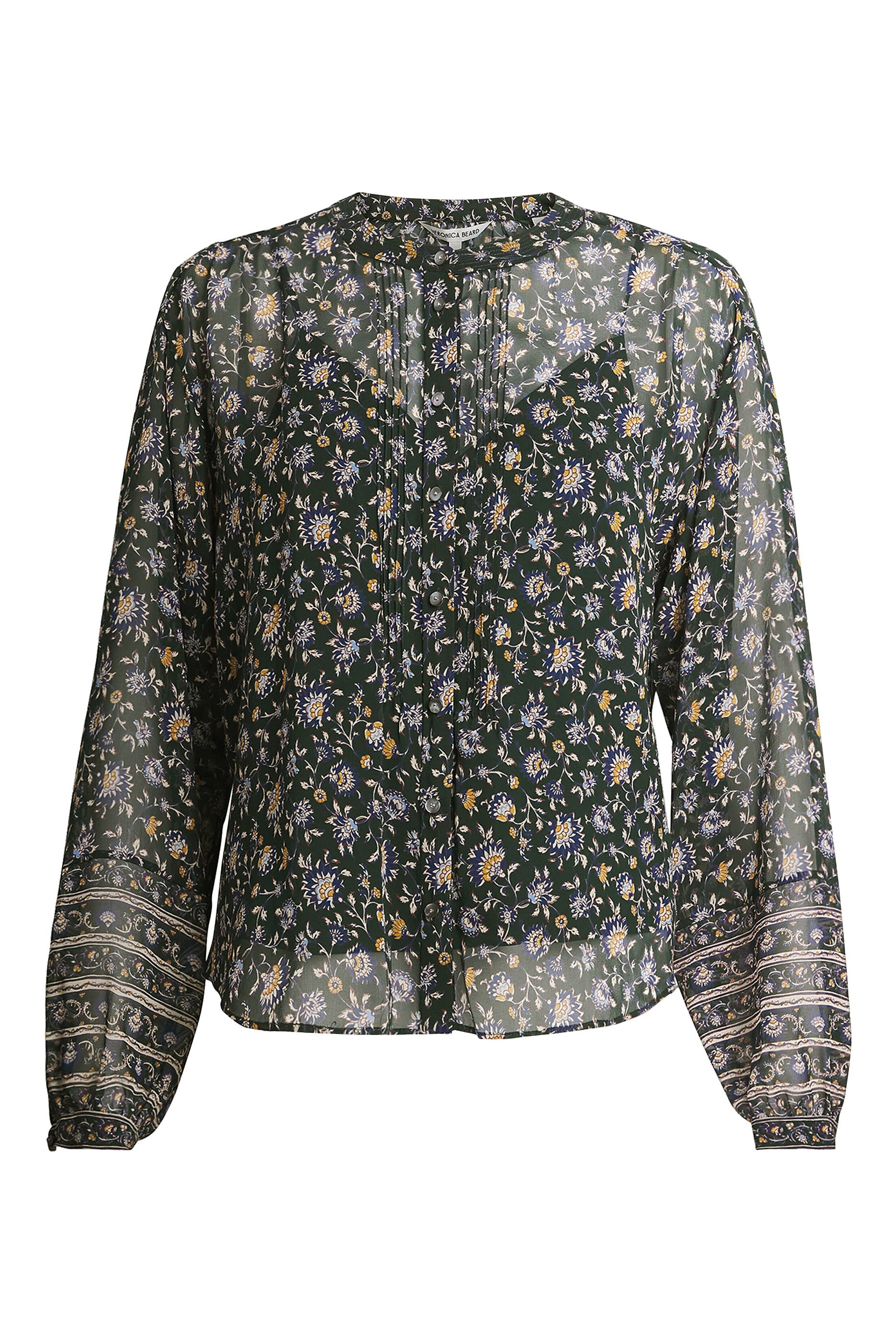 بلوزة لولي بأزرار للإغلاق ونقشة أزهار