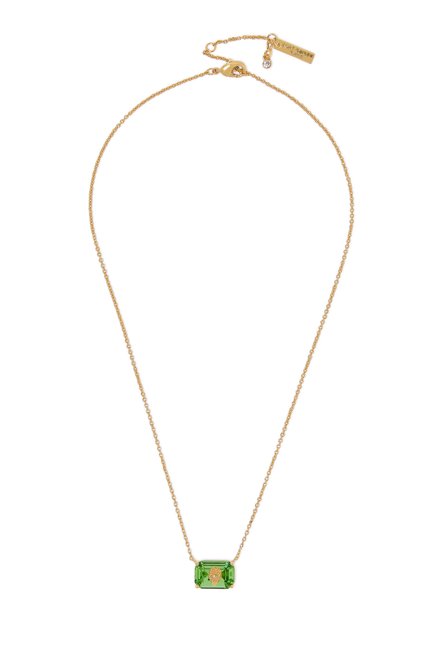 قلادة مرصعة بكريستال والتورمالين شبه الثمين، نحاس