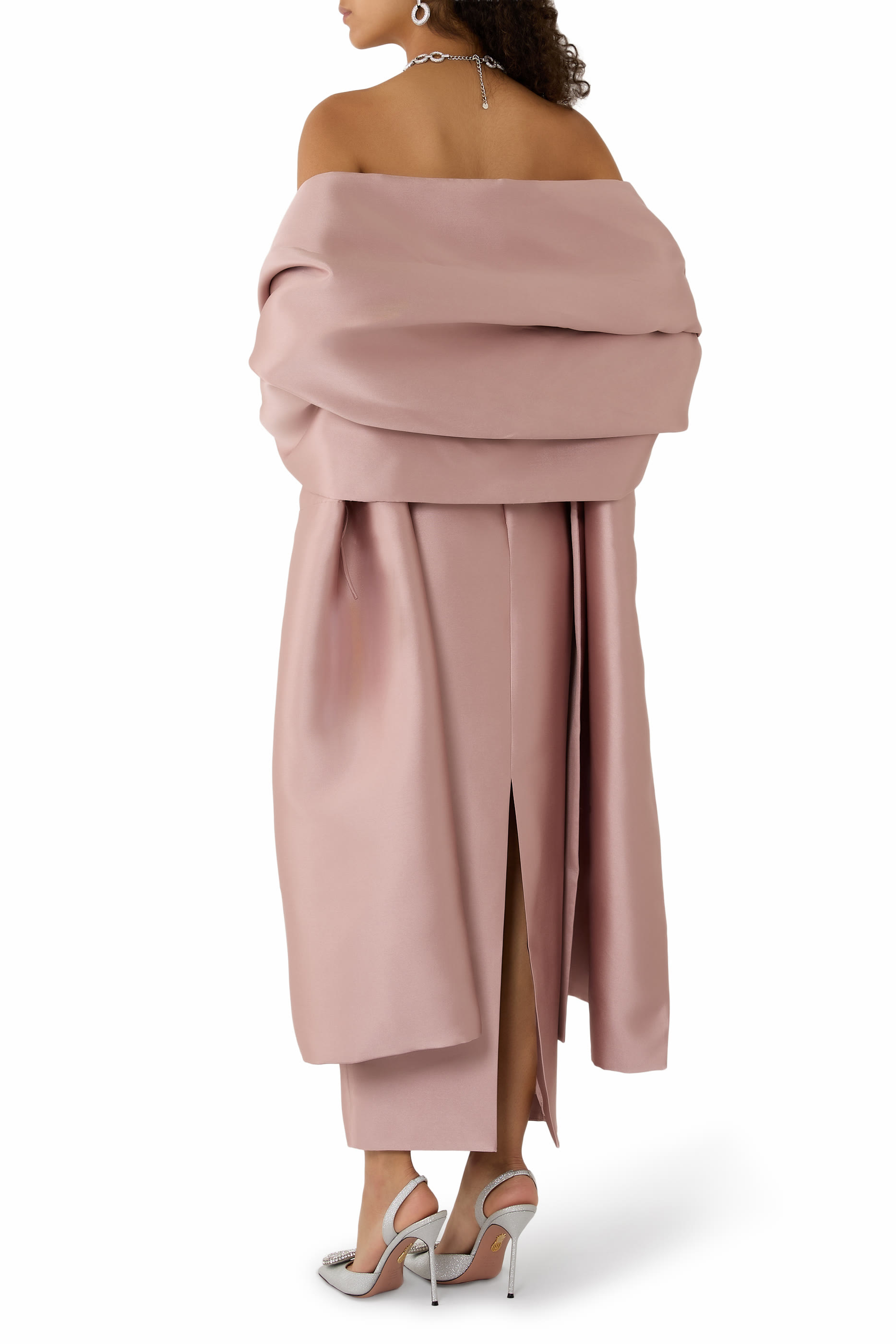 فستان رينيه بطول الكاحل بشال