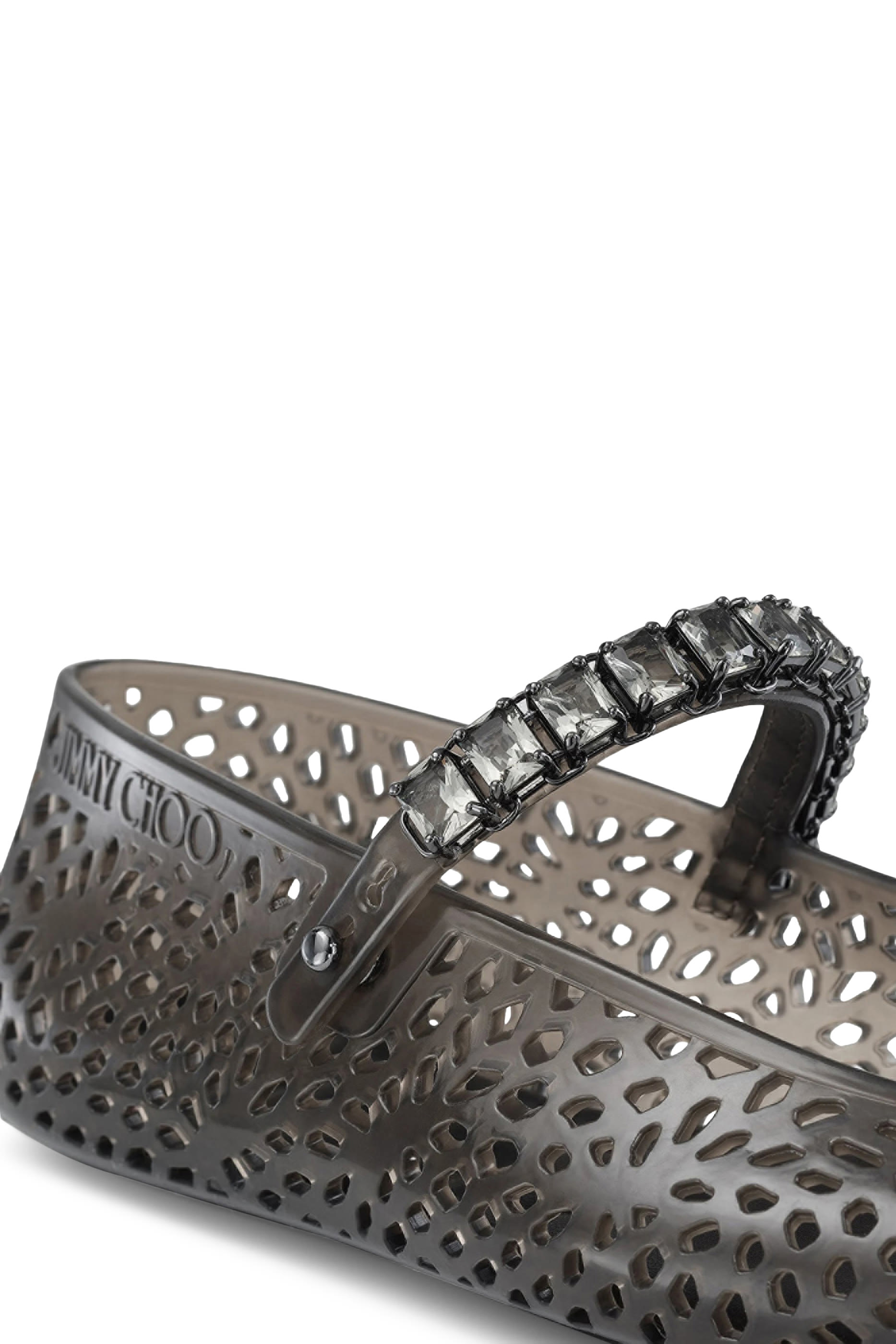 حذاء بالرينا جيلي بنعل مسطح مرصع بكريستال