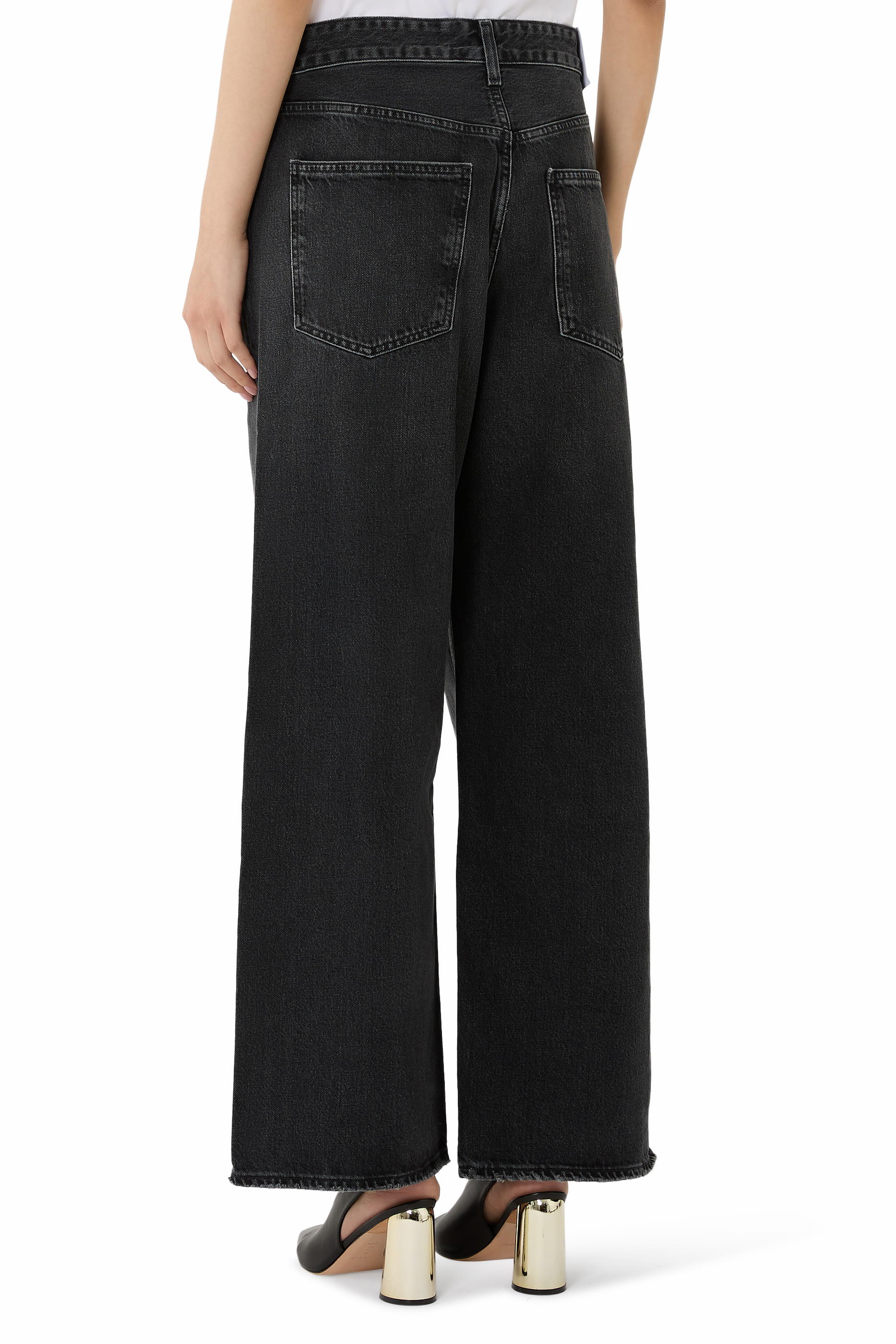 بنطال جينز فانا بجزء مطوي