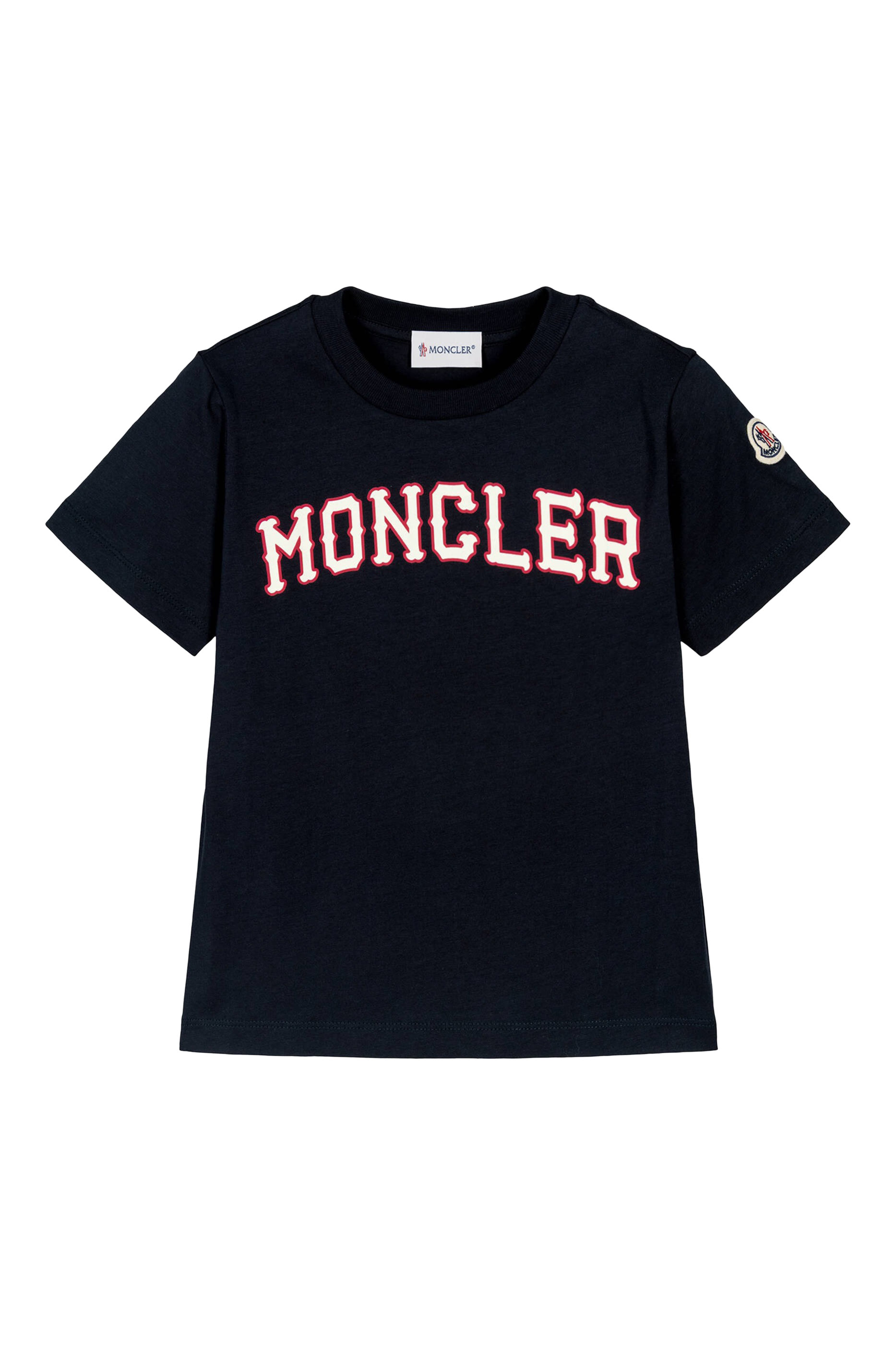 تيشيرت بشعار الماركة واكمام قصيرة للأطفال