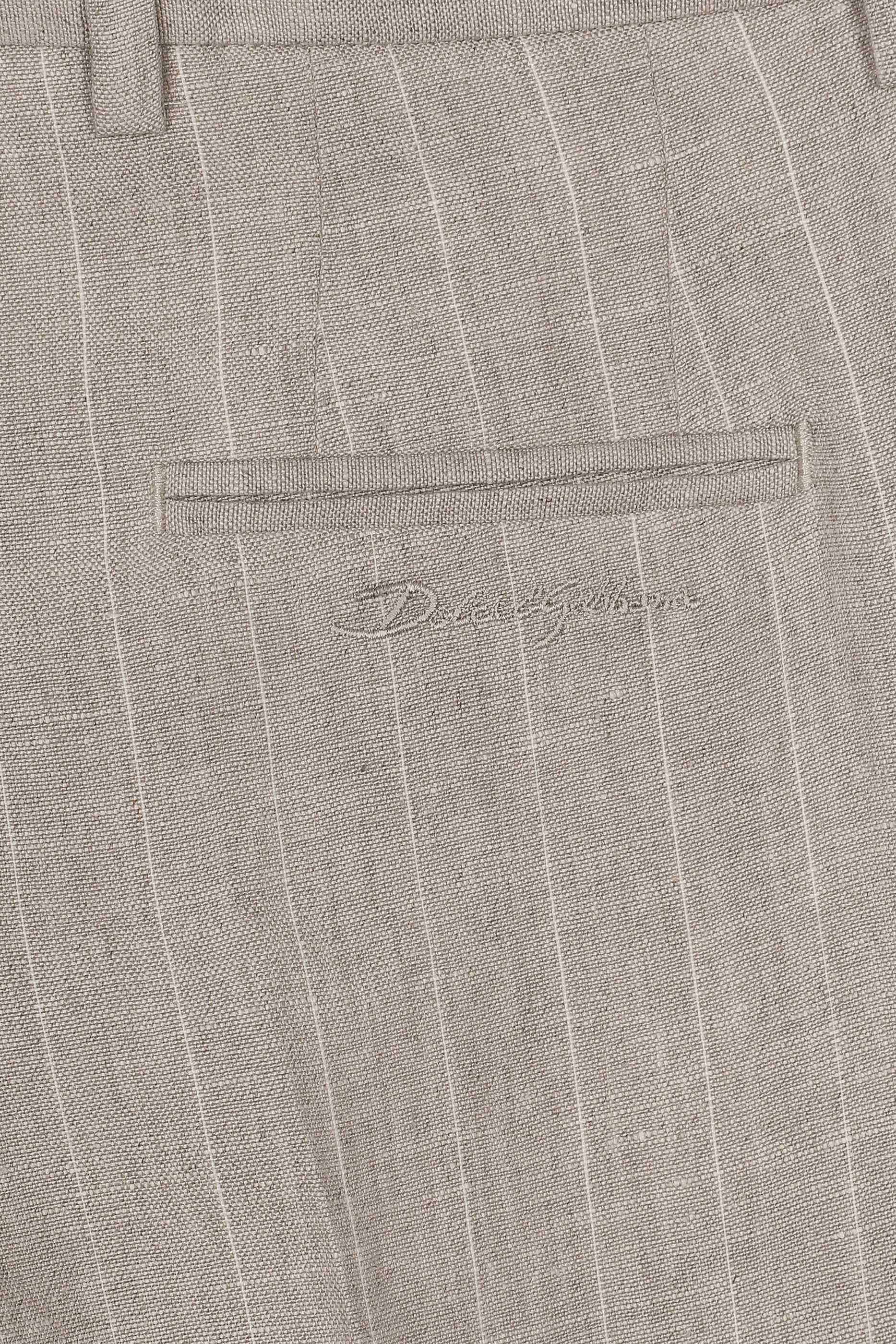 بنطال كلاسيكي كتان بنقشة مخططة للأطفال