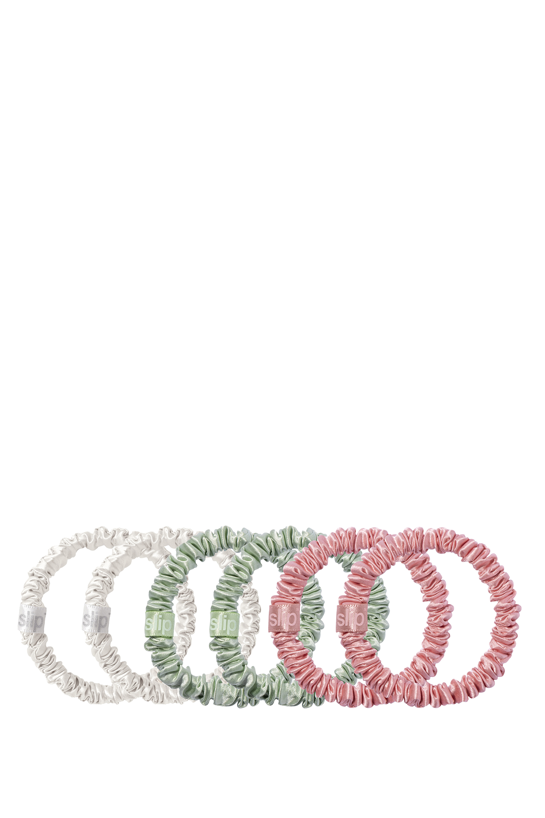 طقم ربطات شعر حرير خالص، 3 قطع