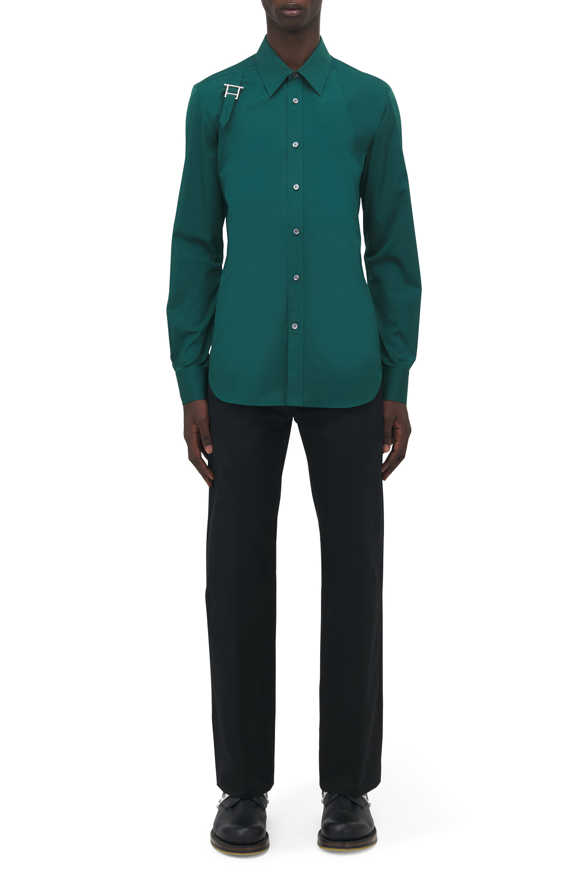 قميص هارنيس بمشبك بتصميم حرف T