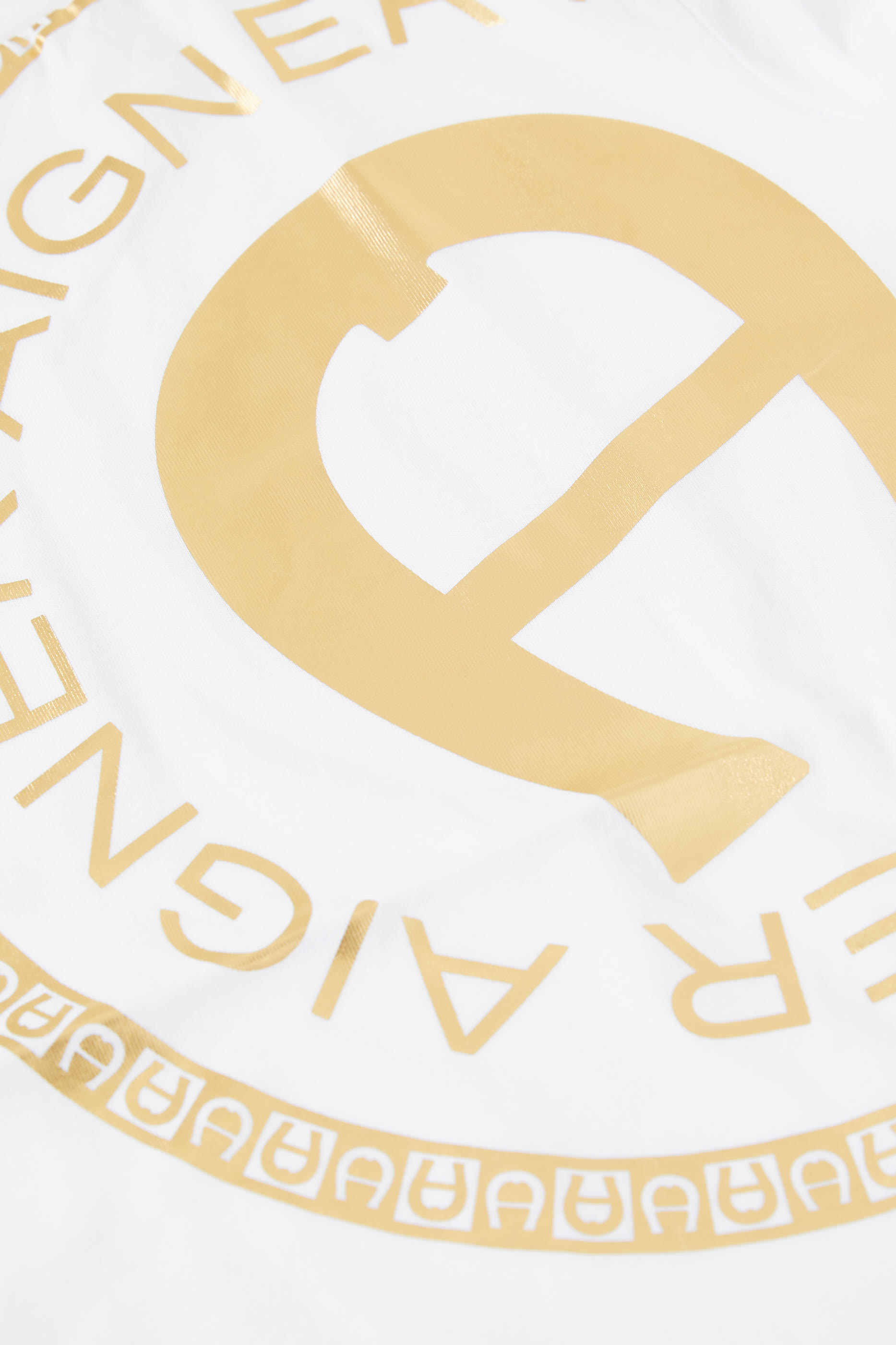 تيشيرت قطن بطبعات شعار الماركة لامعة للأطفال