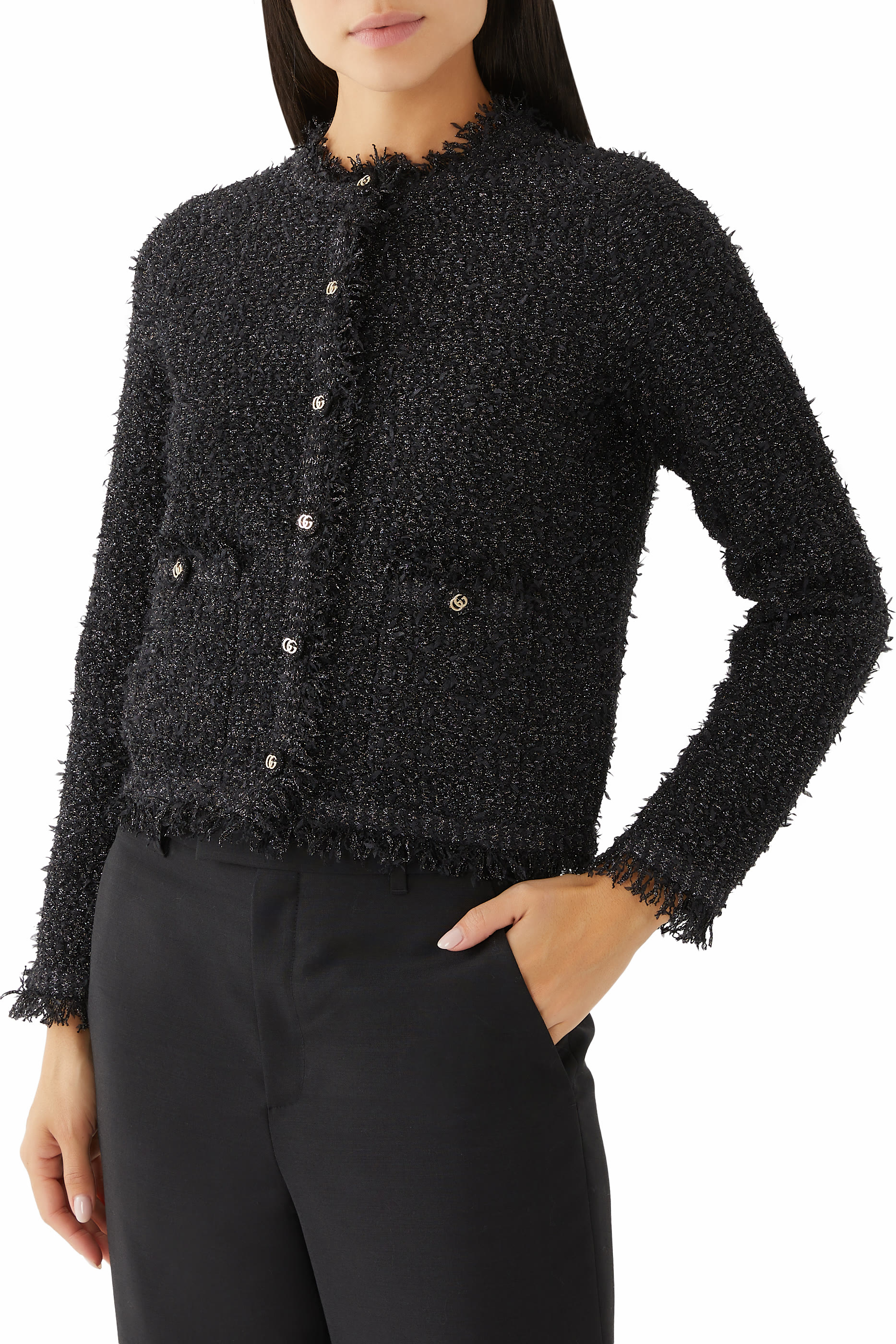 كارديجان منسوج لامع