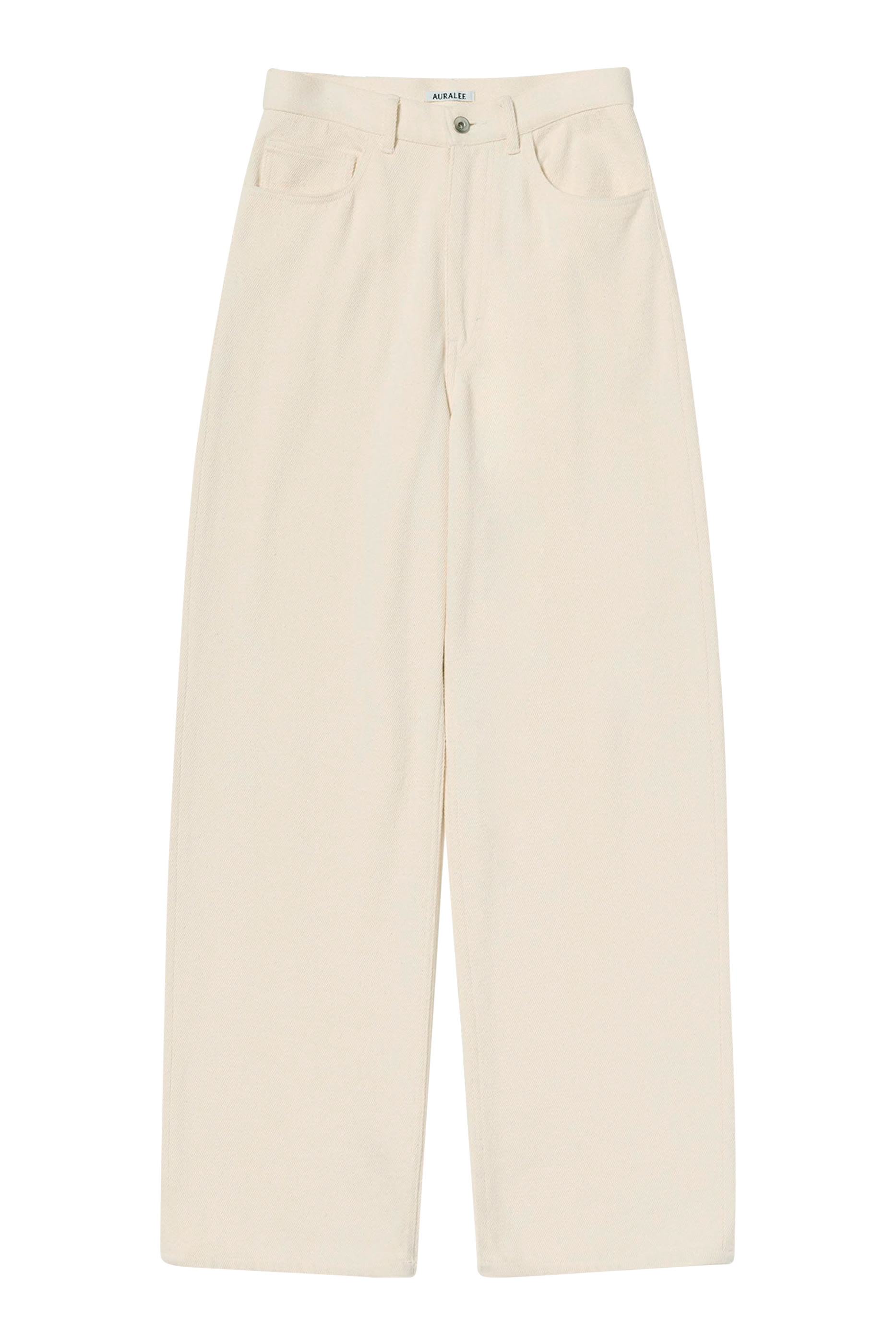 بنطال 5 بي بقصة ساق واسعة حرير نيب دنيم