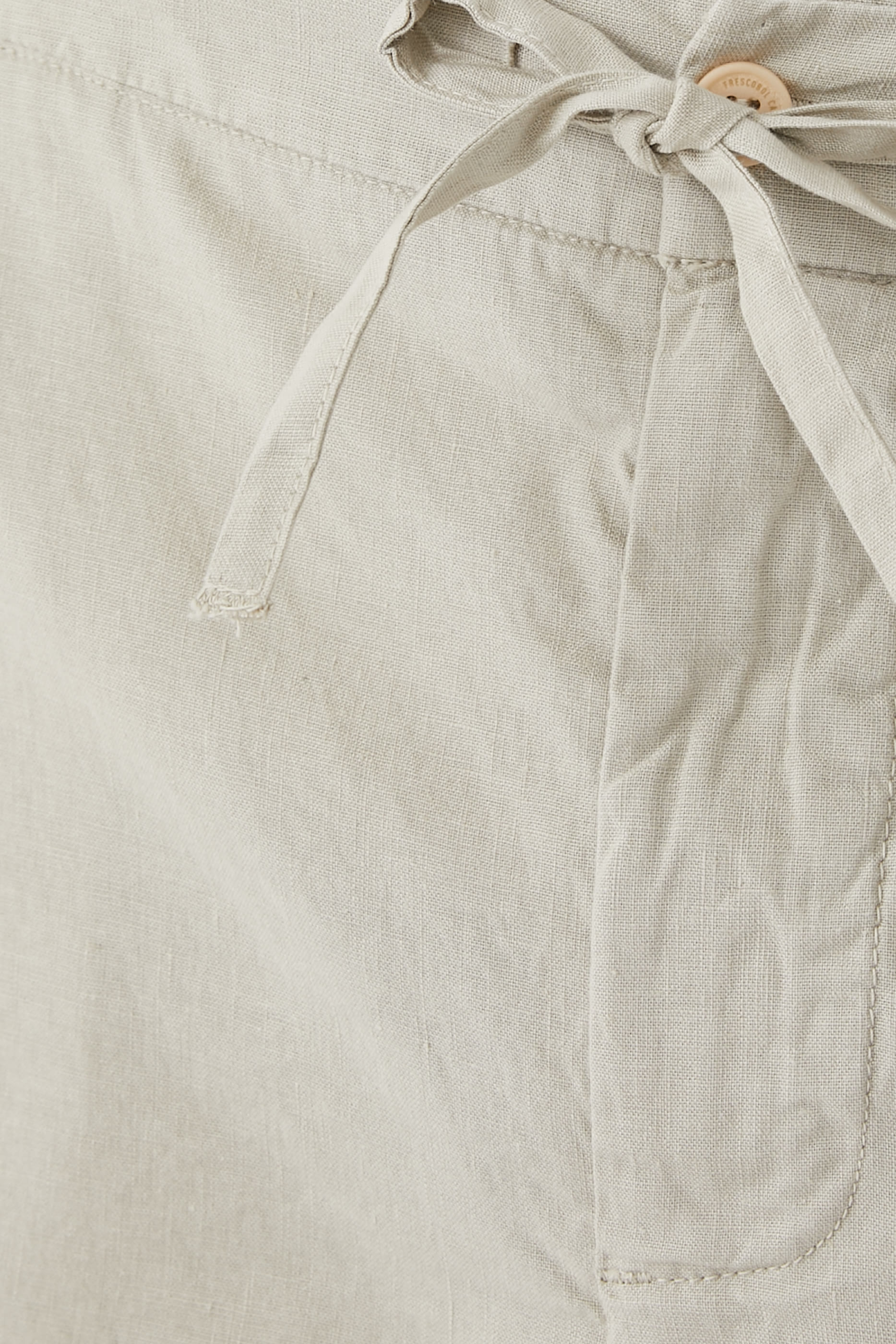 شورت سيرجيو من مزيج قطن وكتان مطاطي