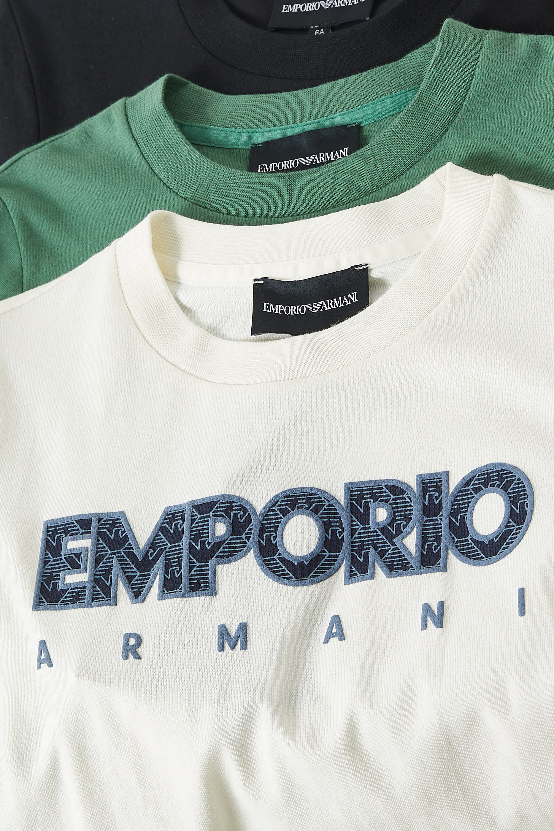 طقم تيشيرت بشعار الماركة للأطفال، 3 قطع