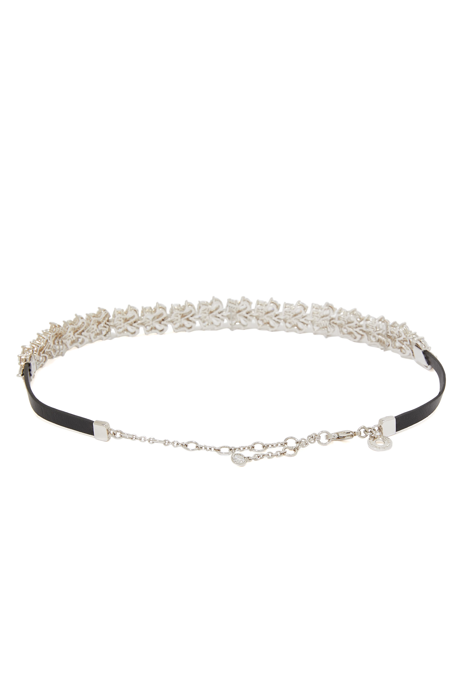 قلادة رقبة نحاس وجلد مزينة بزخارف