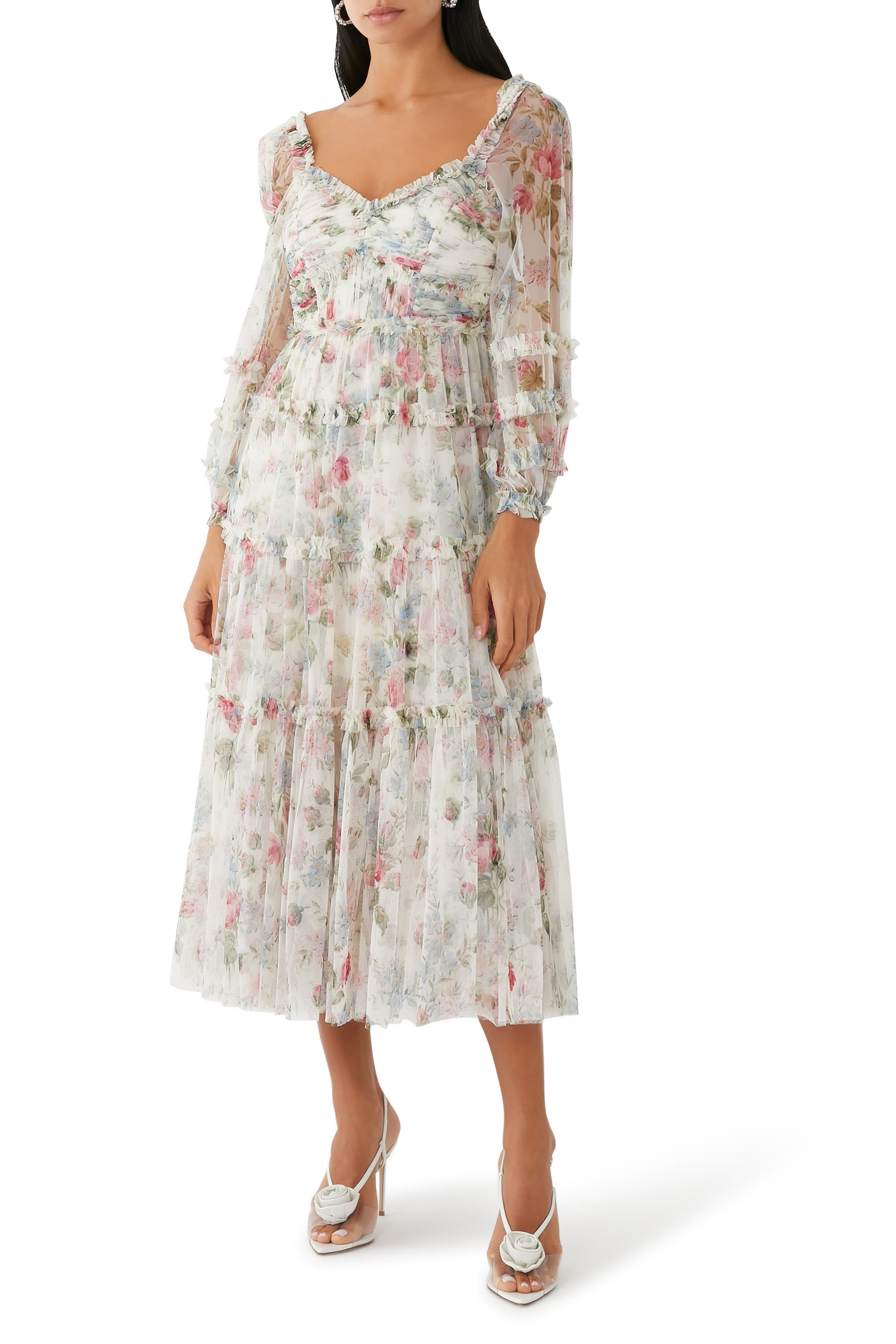 فستان فلورال فانتسي بالرينا