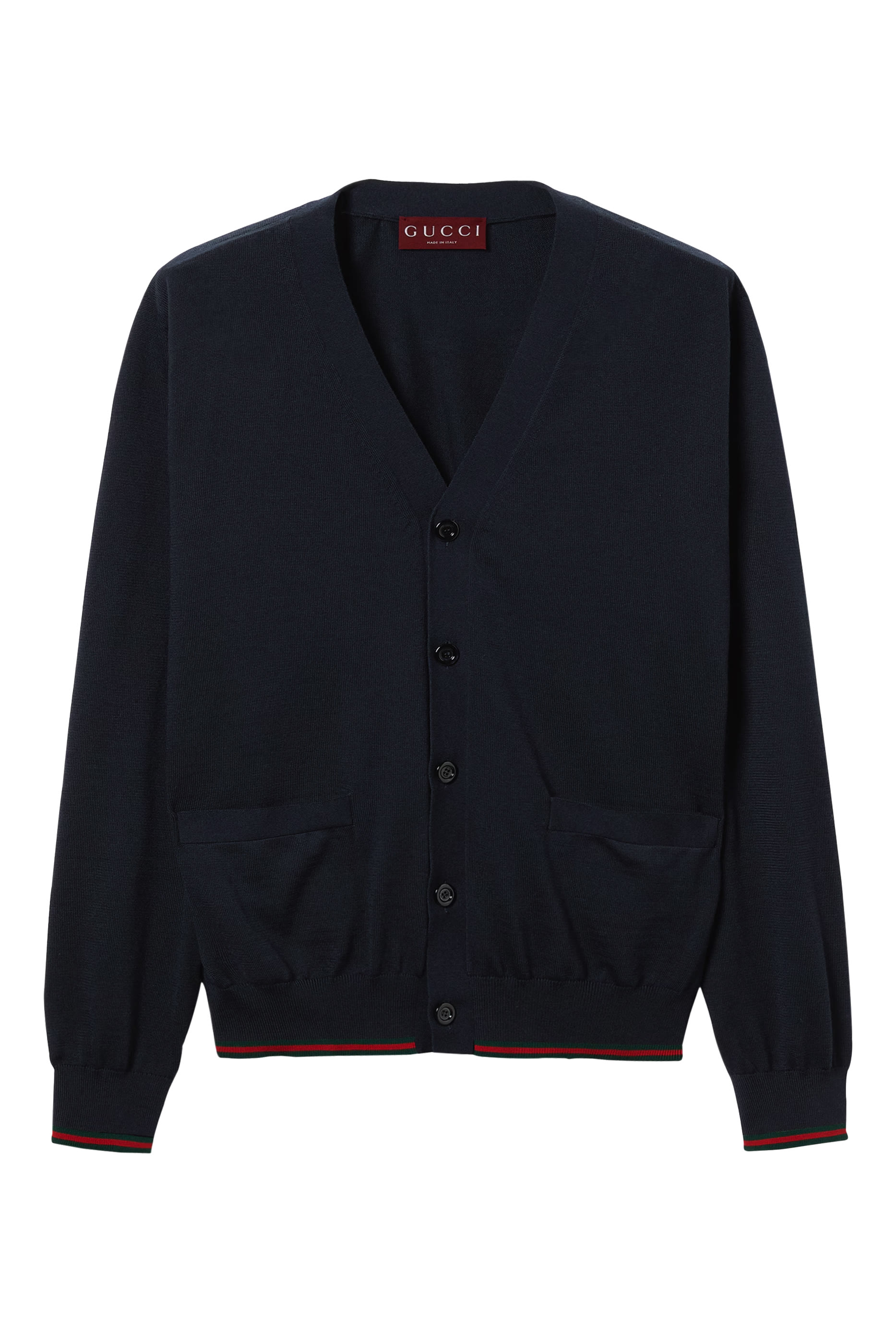 كارديغان بشريط ويب نسيج صوف