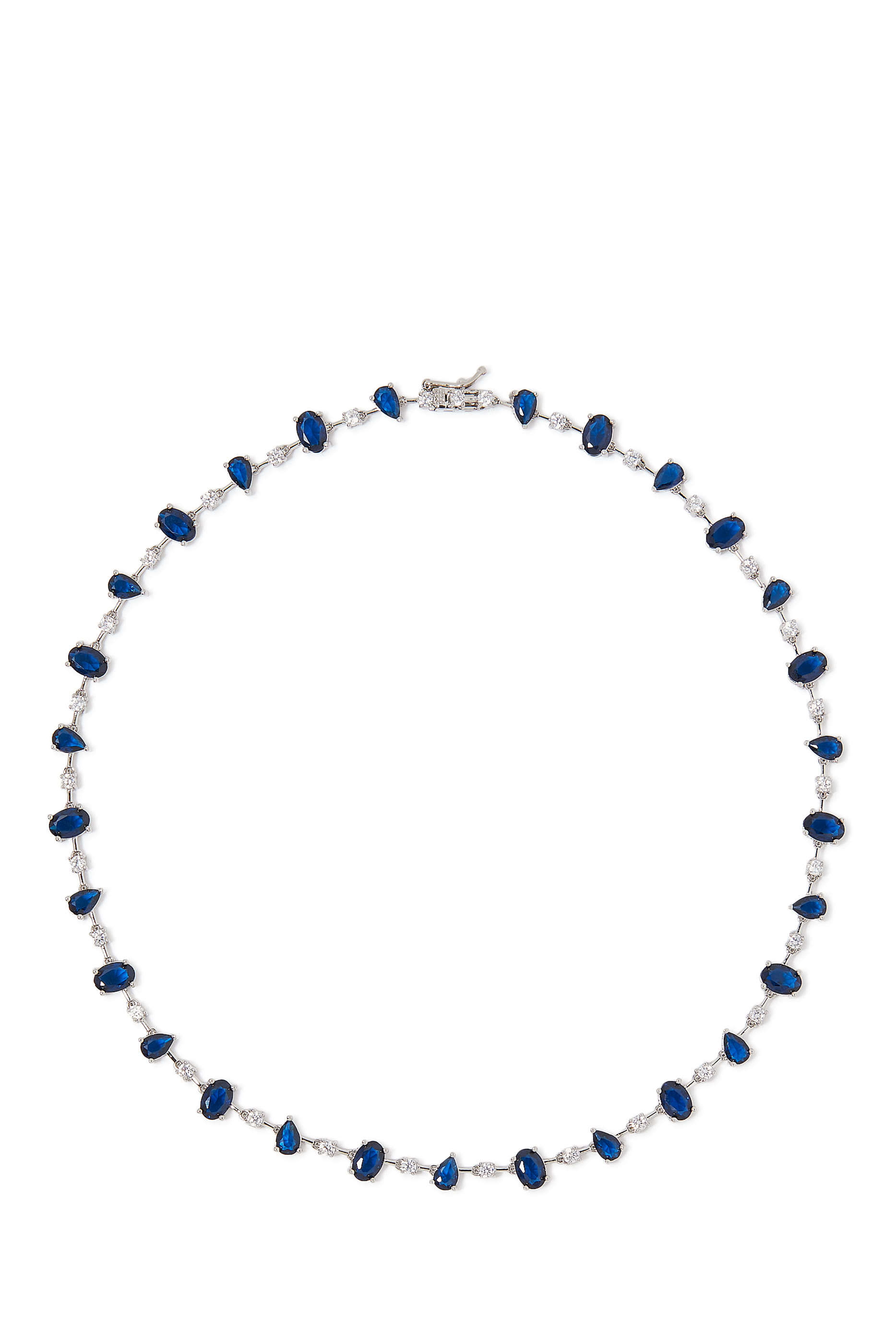 قلادة رقبة مرصعة بأحجار زركونيا مكعبة باشكال مختلفة