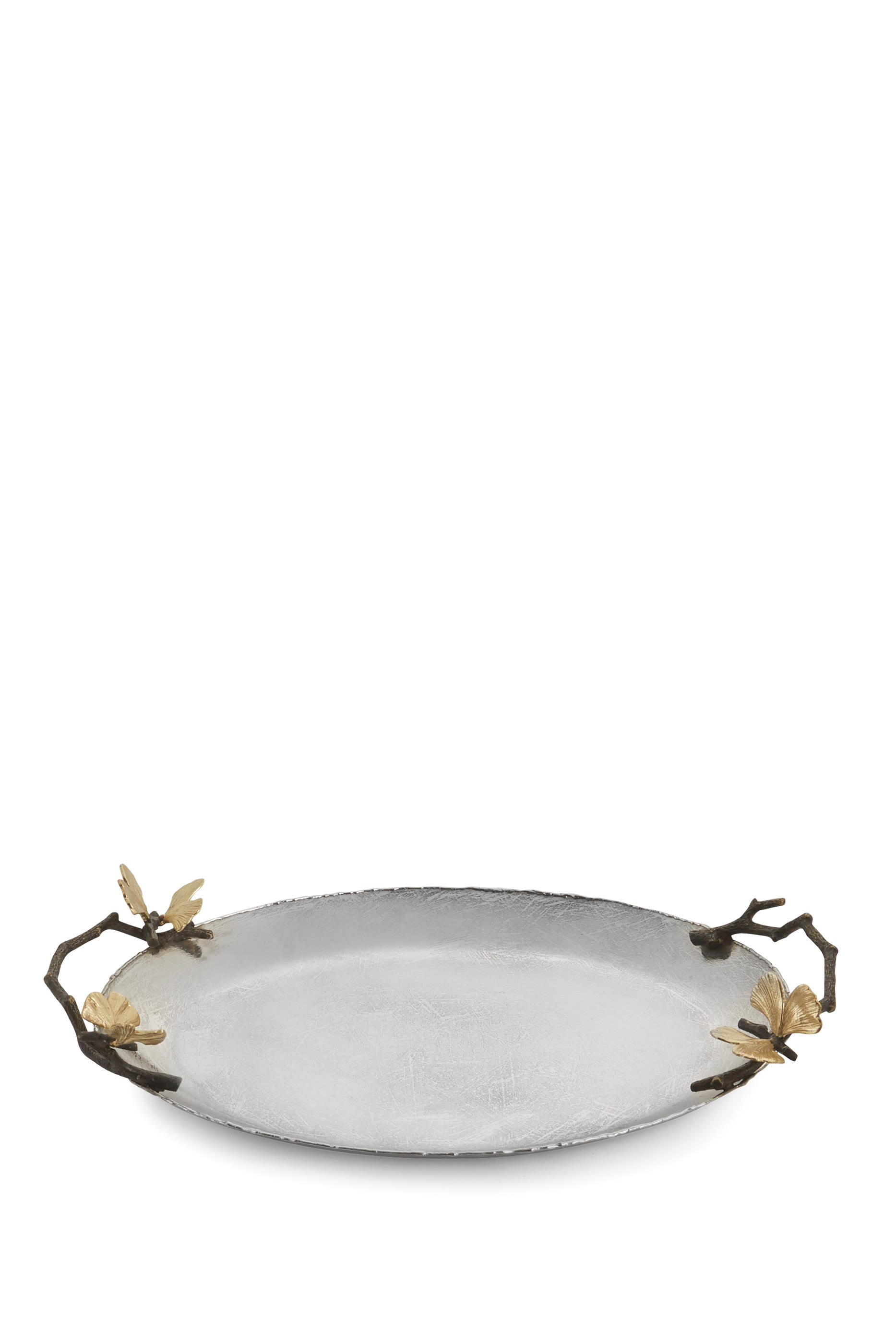 صينية بتصميم شجرة الجنكو وفراشات