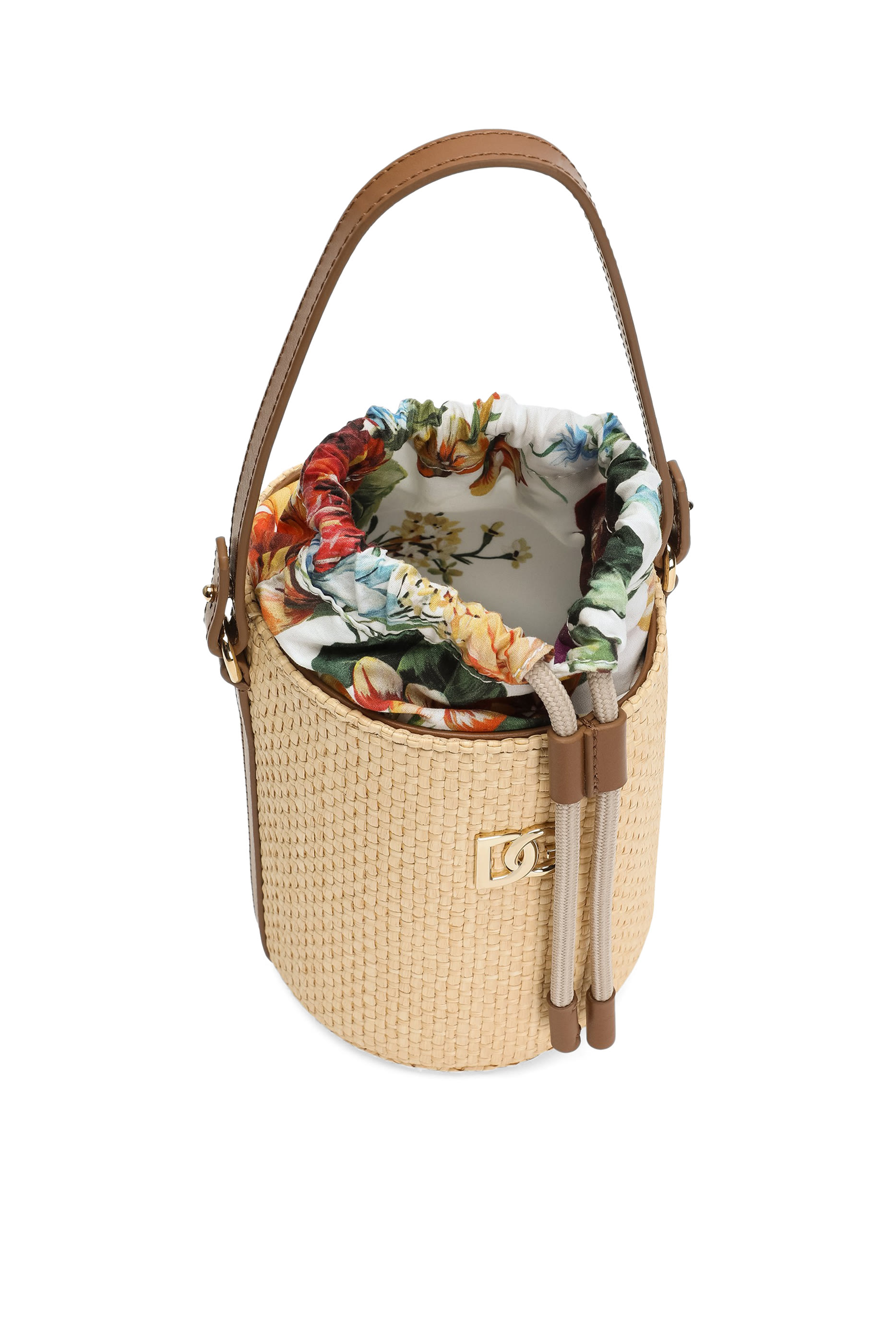 حقيبة كوفا قش وجلد عجل نابا للأطفال