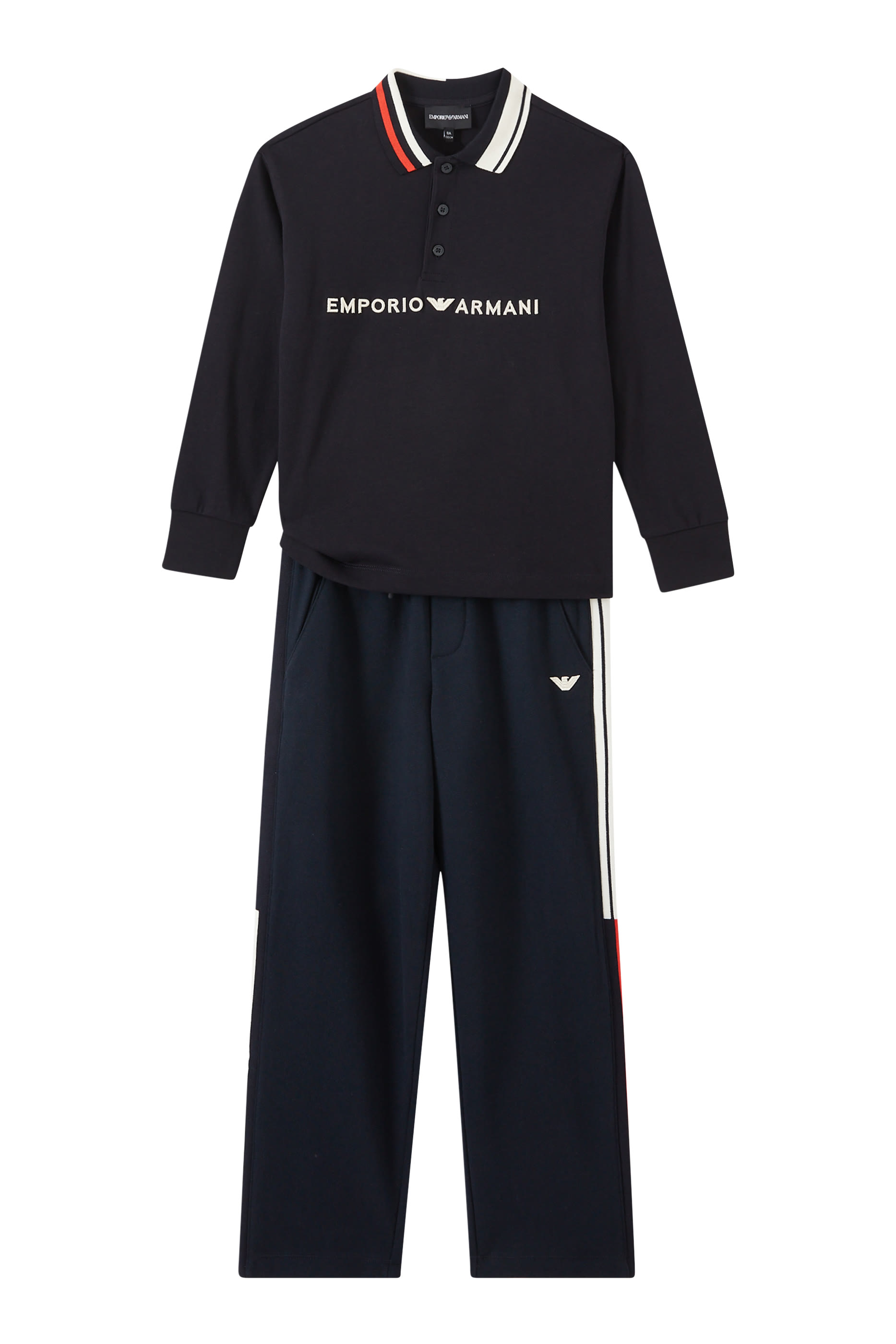 قميص بولو مطرز بشعار الماركة جرسيه للأطفال