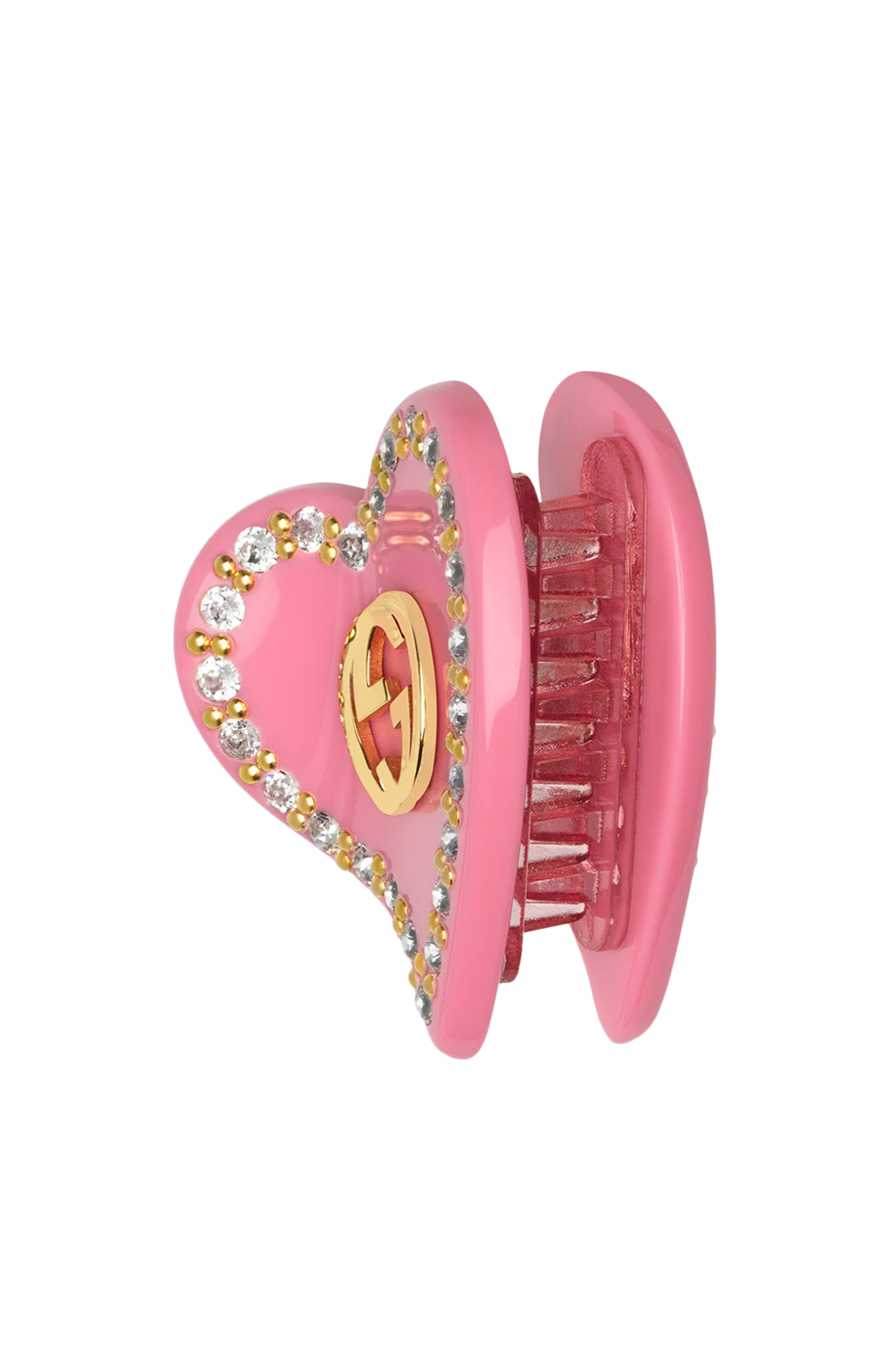 مشبك شعر بتصميم قلب بحرفي شعار الماركة بتصميم متداخل