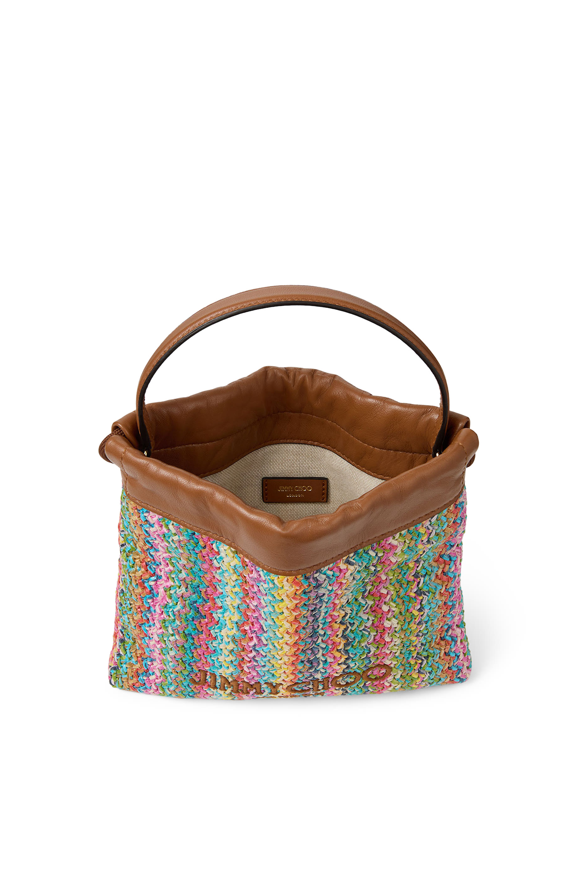 حقيبة صغيرة بخطوط متعرجة ورباط تضييق