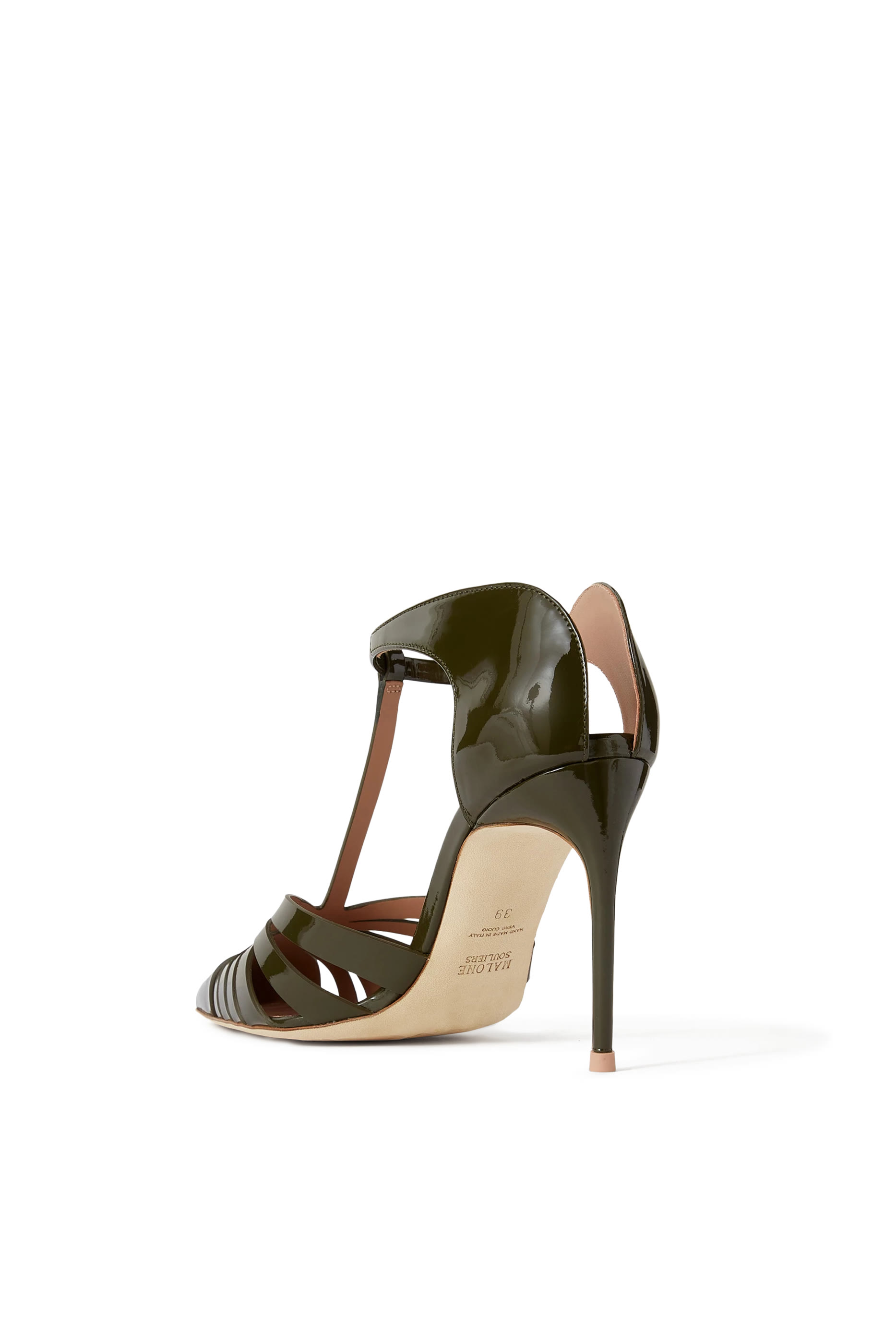 حذاء جنيفر مفتوح من الخلف 90 جلد لامع