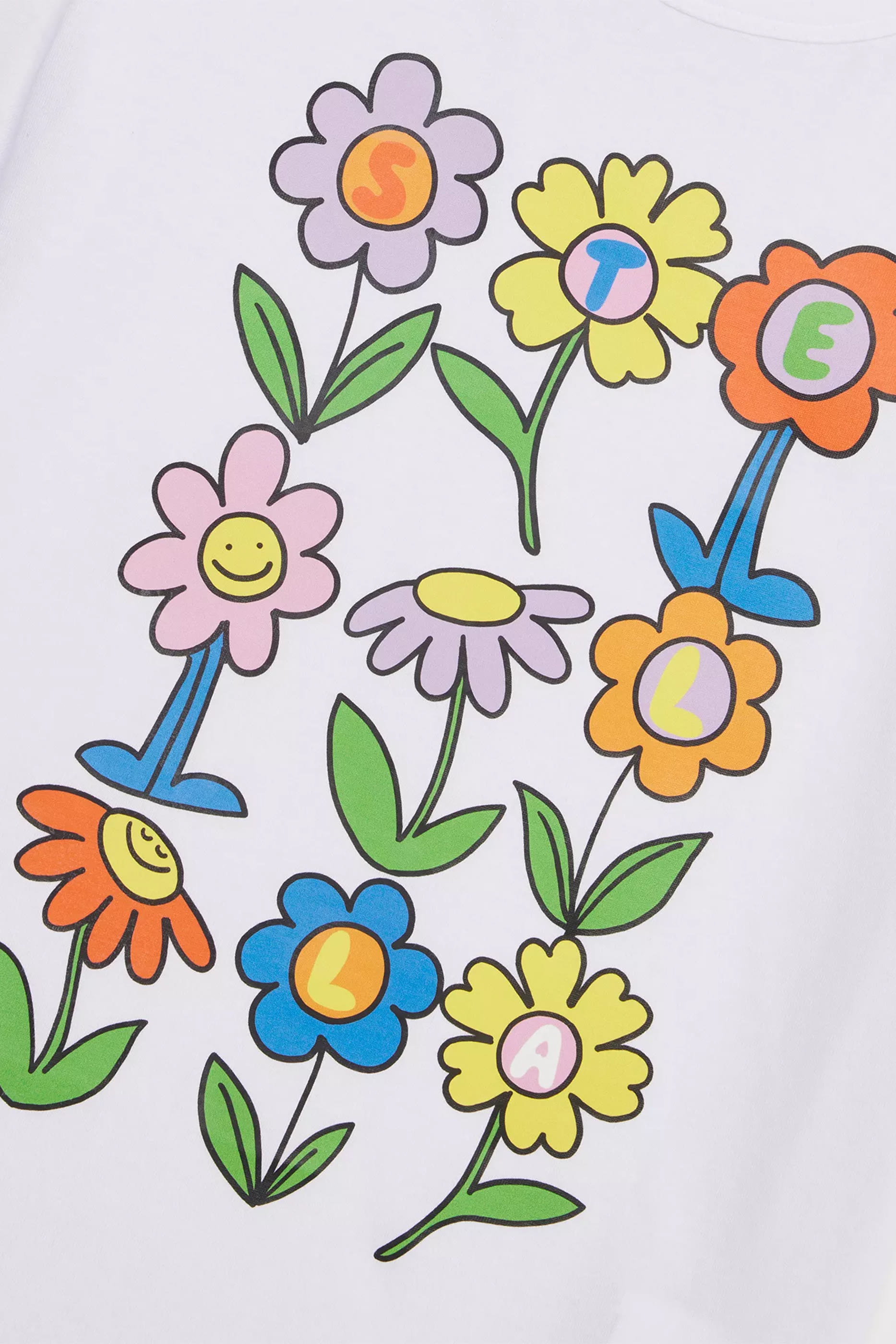 تيشيرت بطبعة أزهار للأطفال