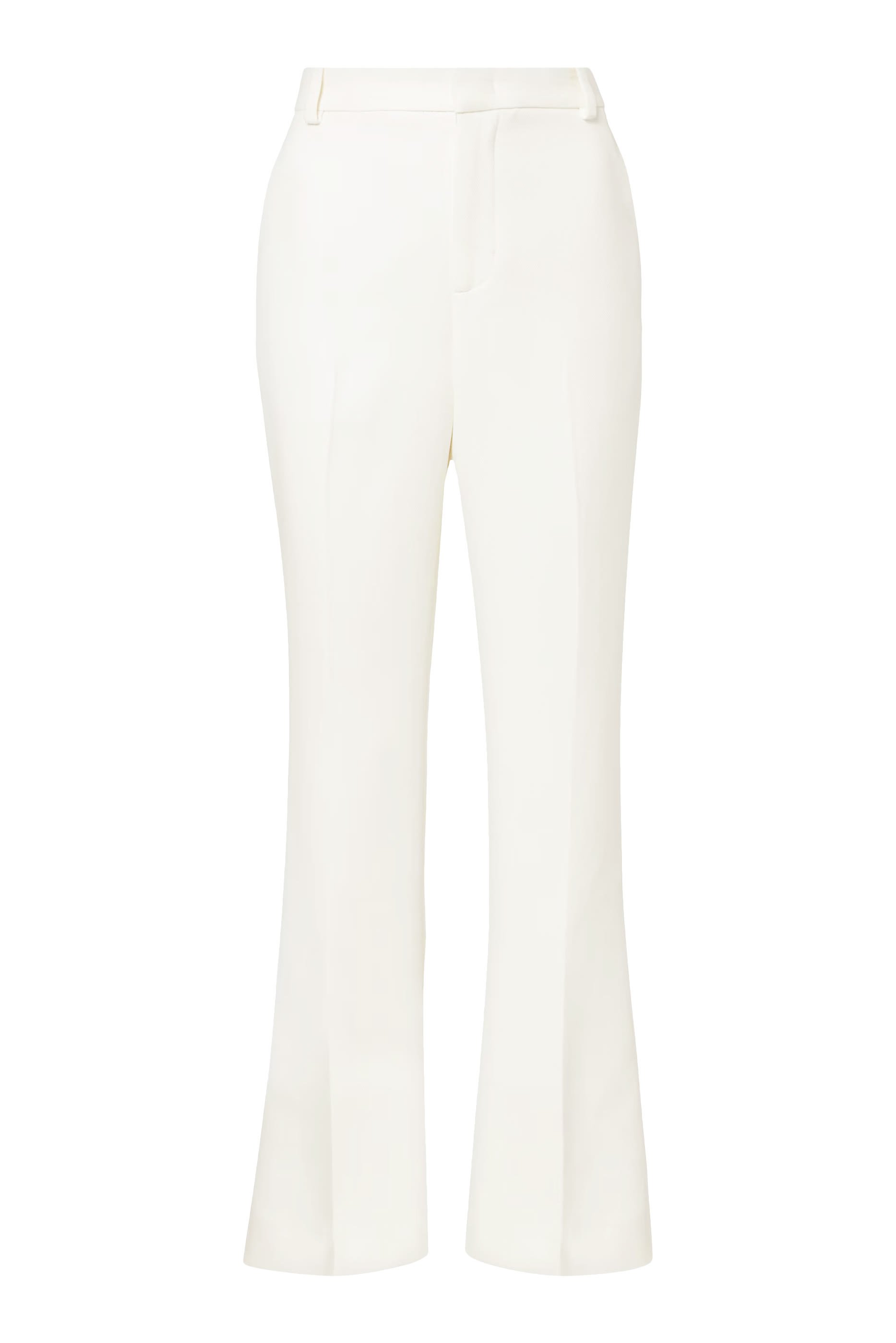 بنطال بقصة ساق واسعة وخصر متوسط الارتفاع