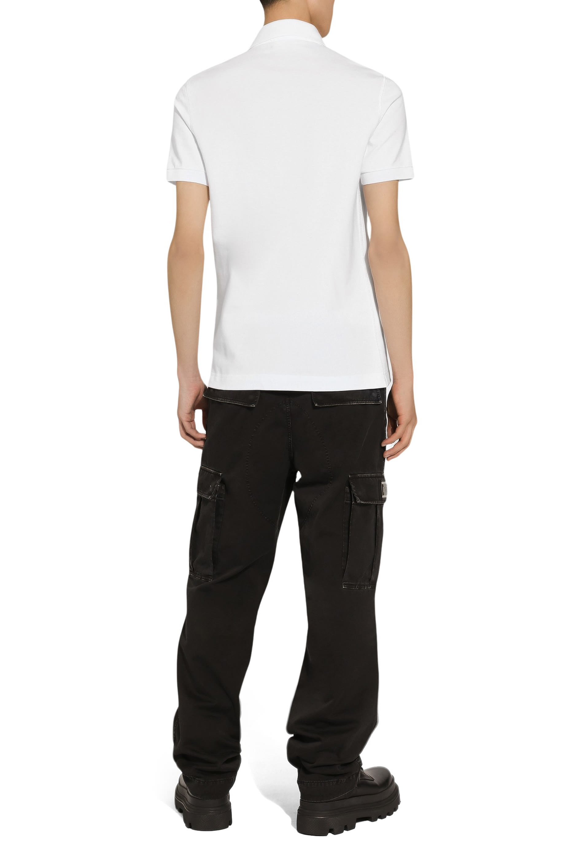 قميص بولو مطرز بشعار الماركة قطن