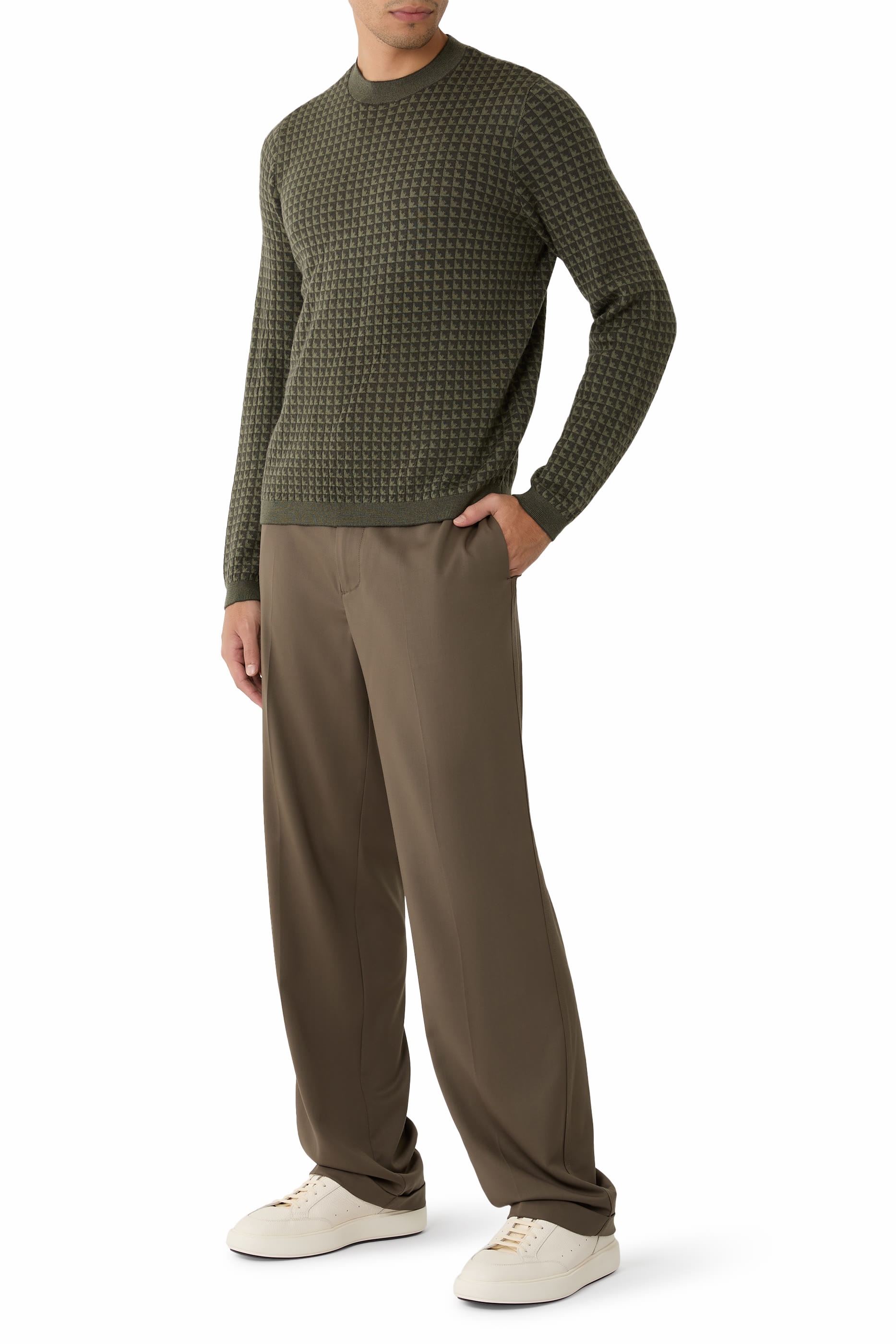 بنطال صوف تويل بكر