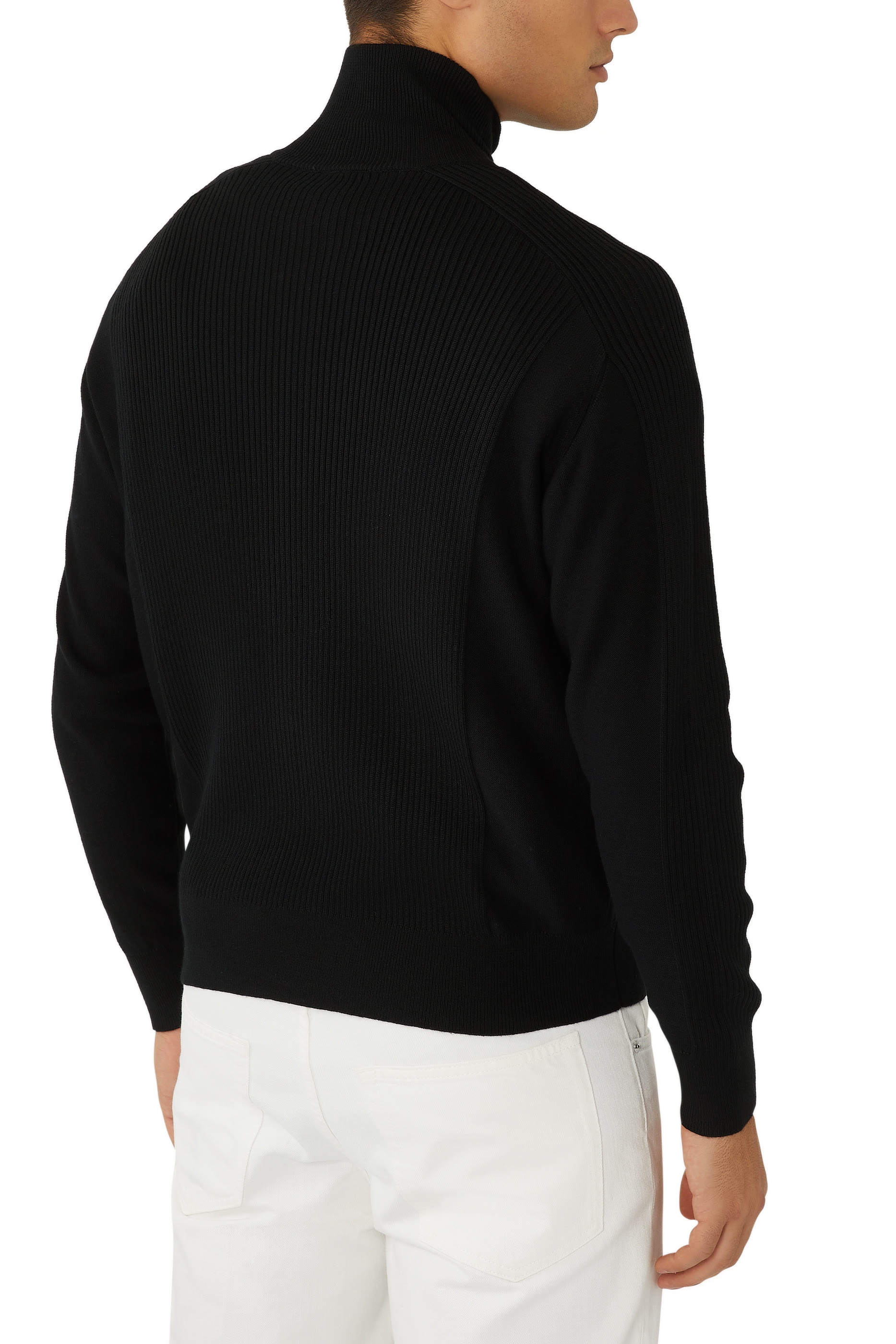 كارديغان بنقشة مربعات وسحّاب كامل