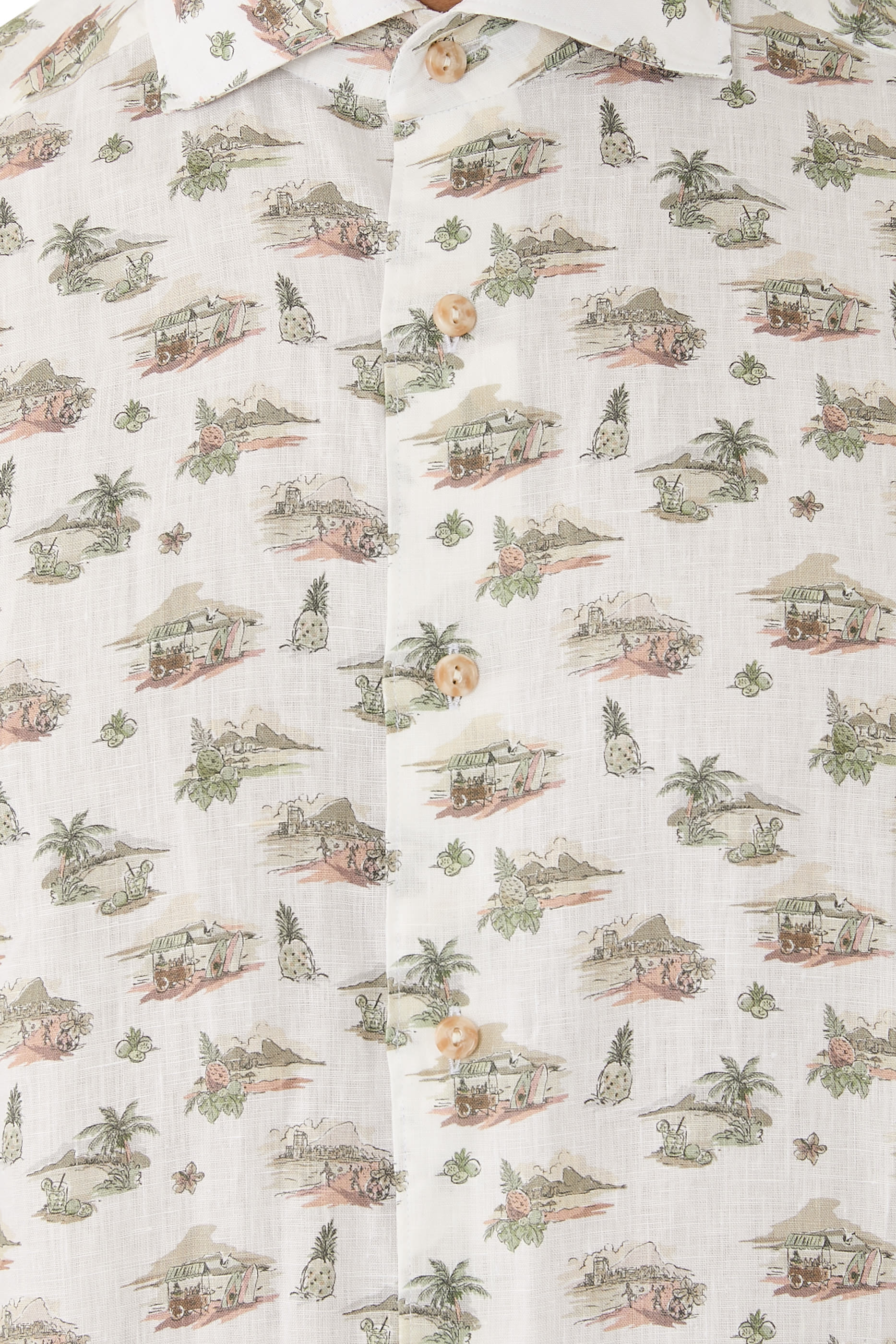 قميص بنقشة كتان