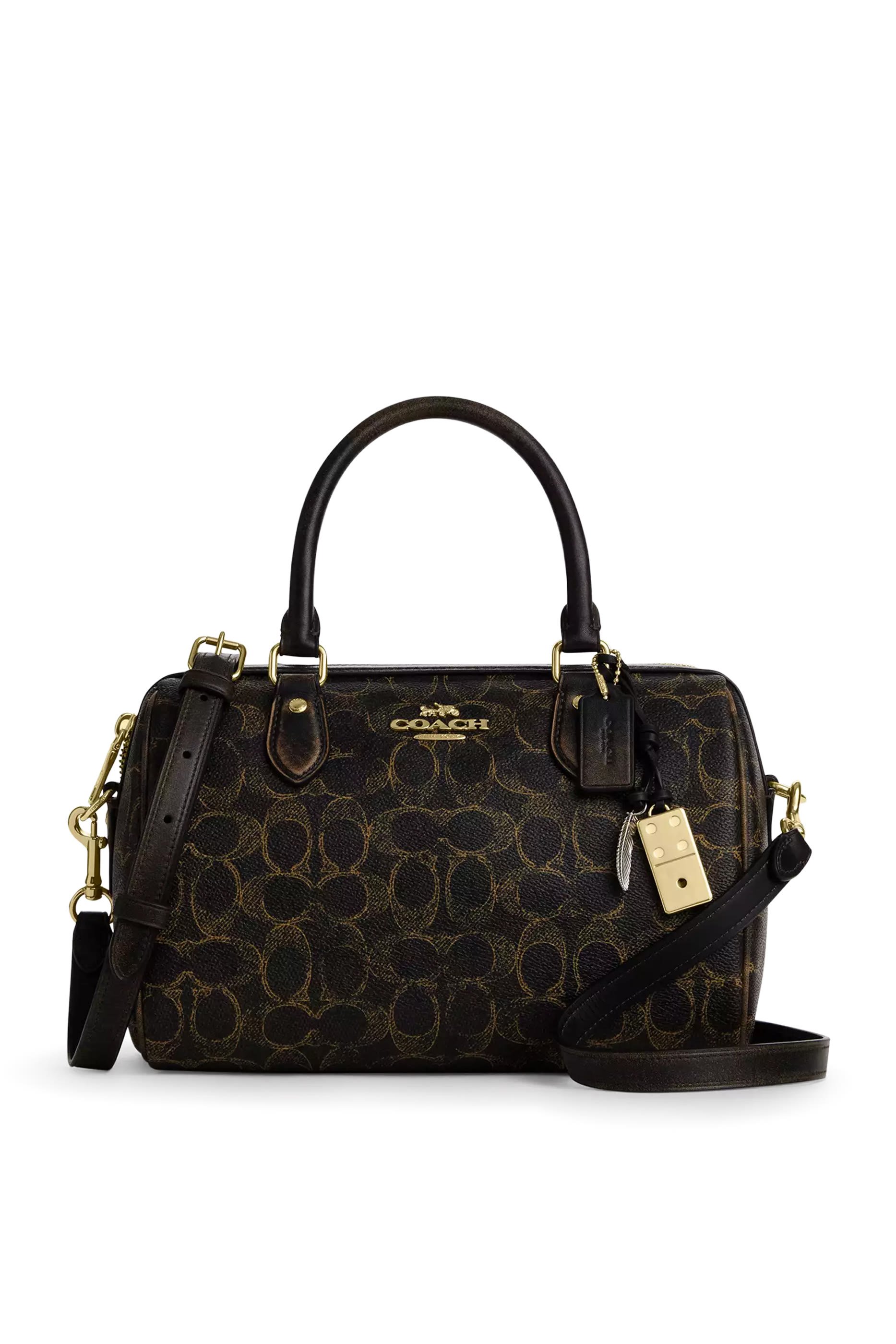 حقيبة روان ساتشيل قنب بشعار الماركة مزينة بحلية