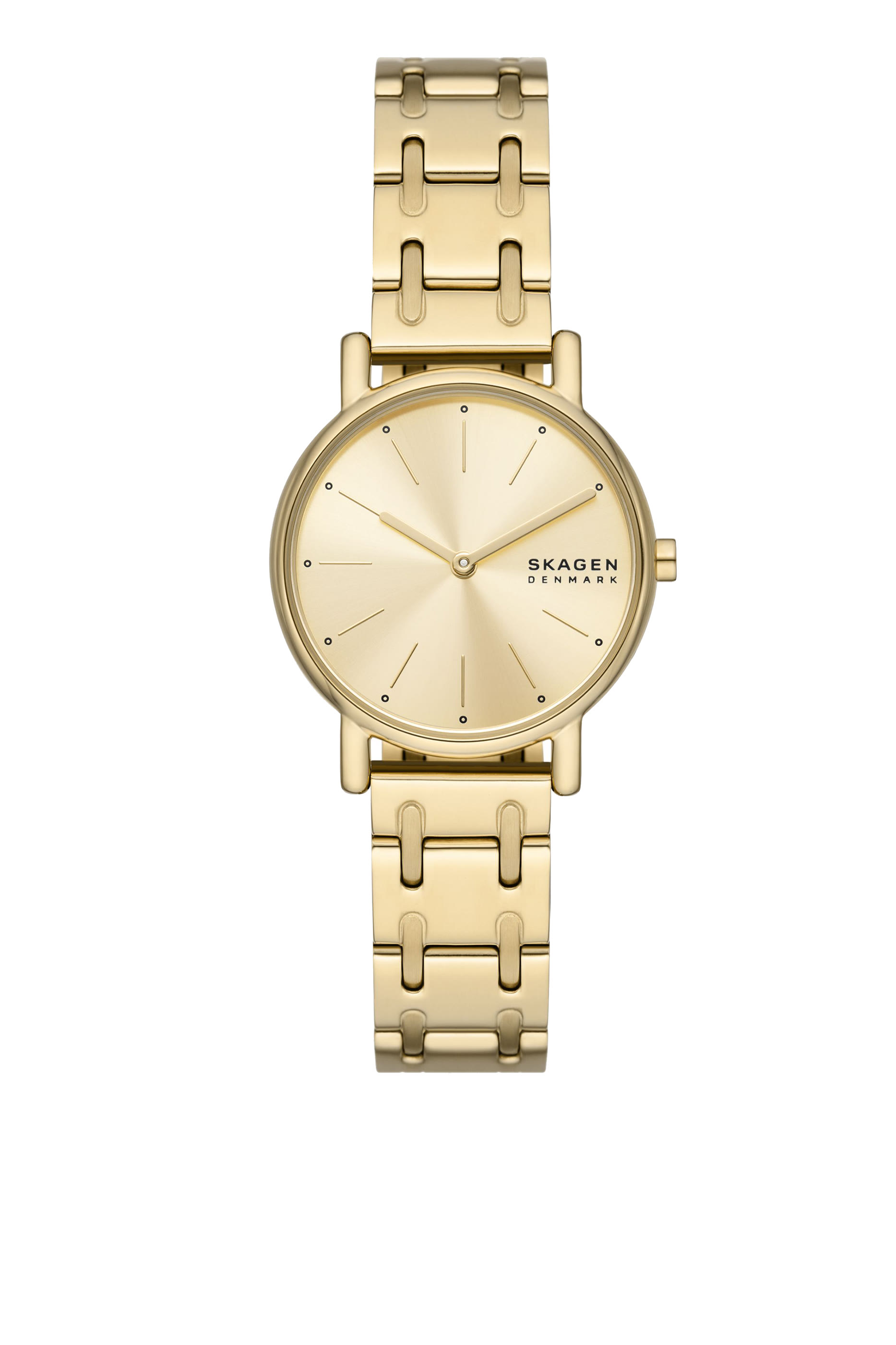 ساعة ليل بعقربان وشعار الماركة وسوار ستانلس ستيل