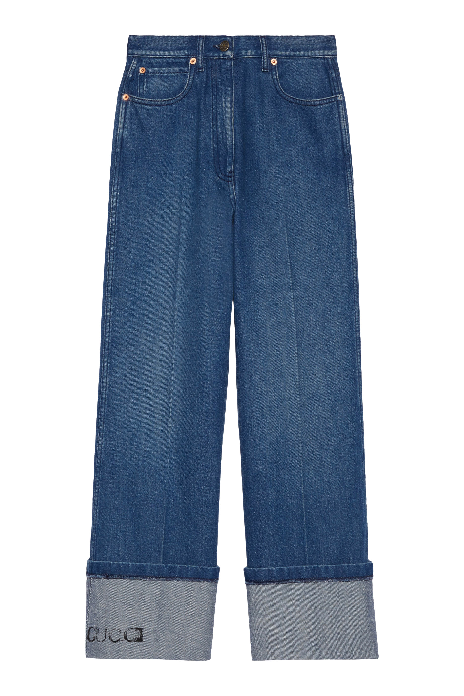 بنطال جينز دنيم واسع