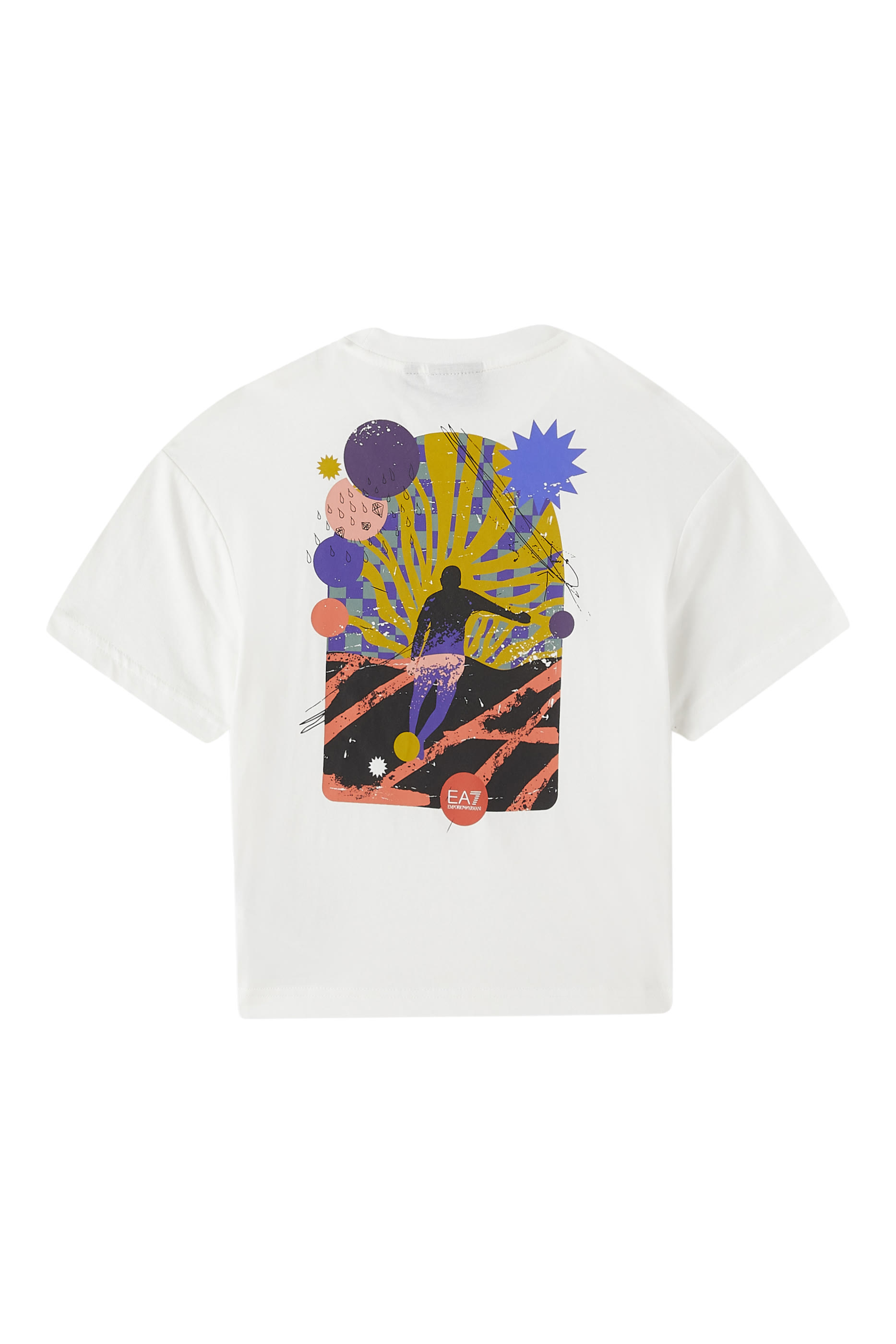 تيشيرت بشعار الماركة قطن للأطفال