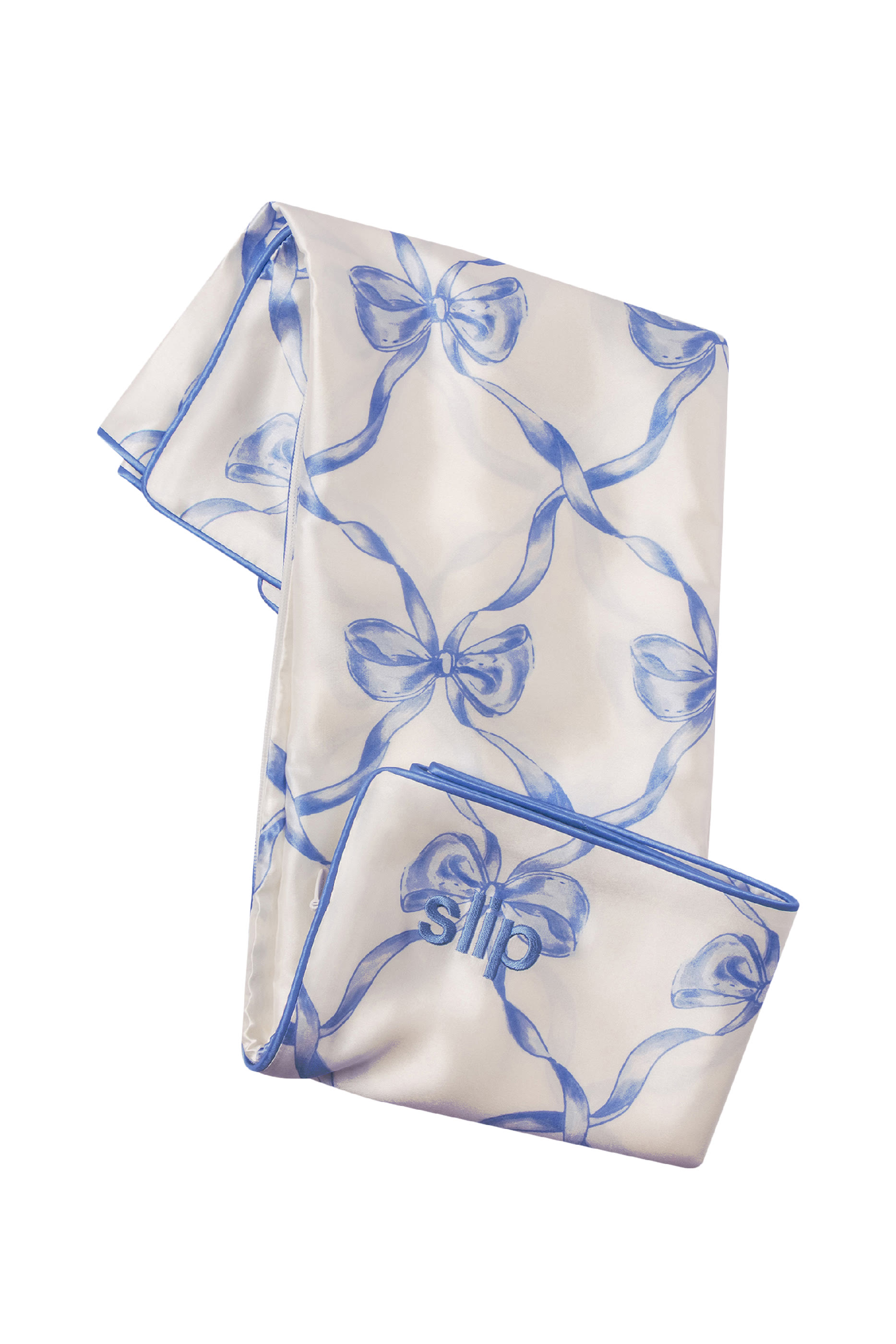 غطاء وسادة بنقشات فيونكة بحجم كوين بسحاب