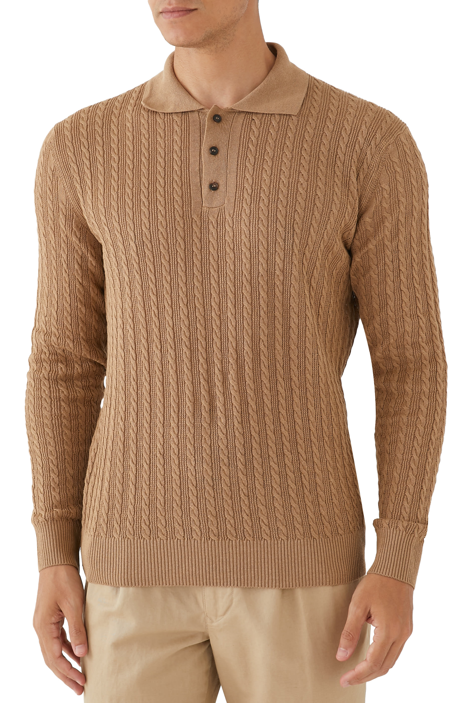 قميص بولو منسوج