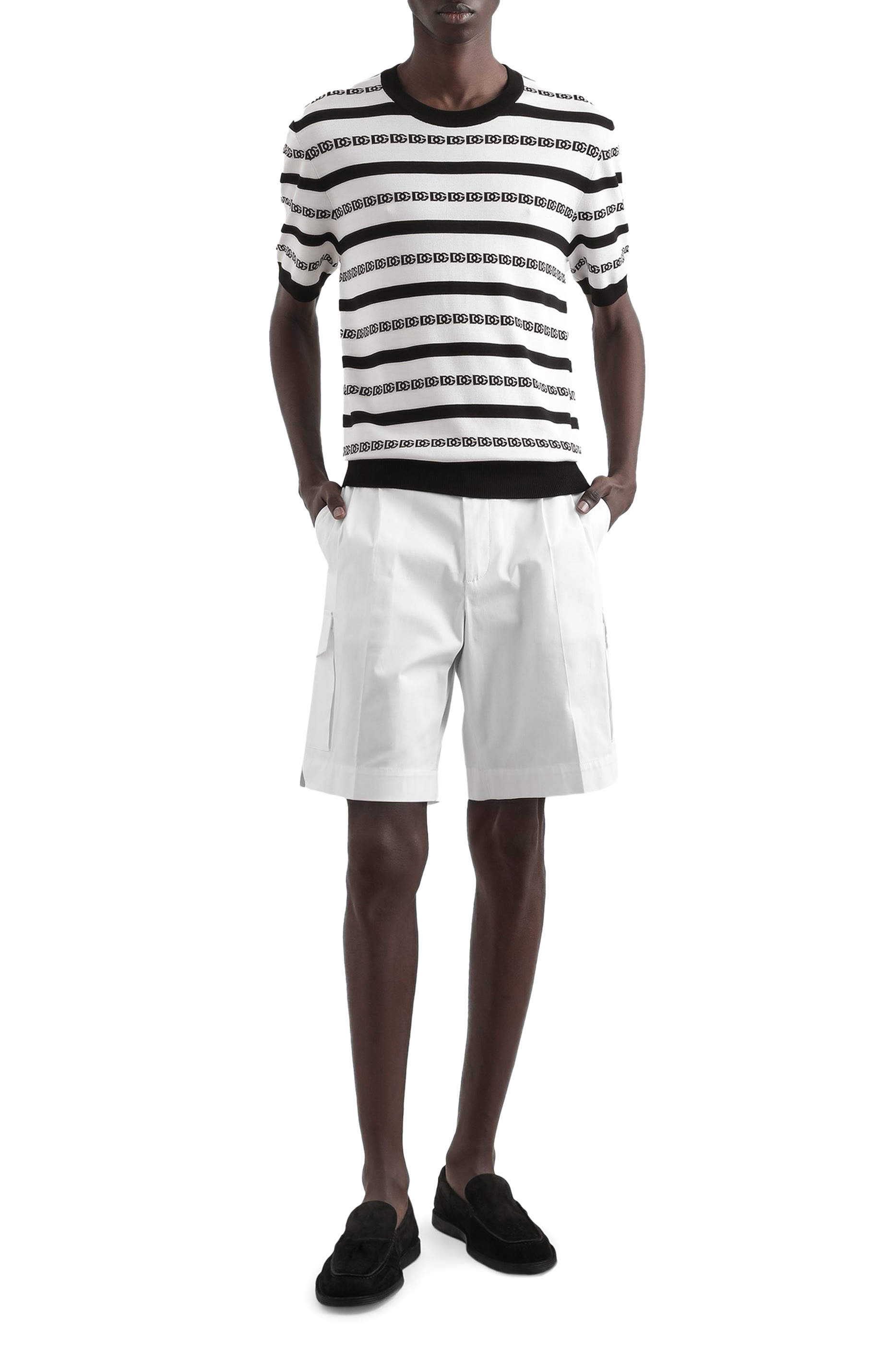 بلوفر بطبعة شعار الماركة بالكامل حرير