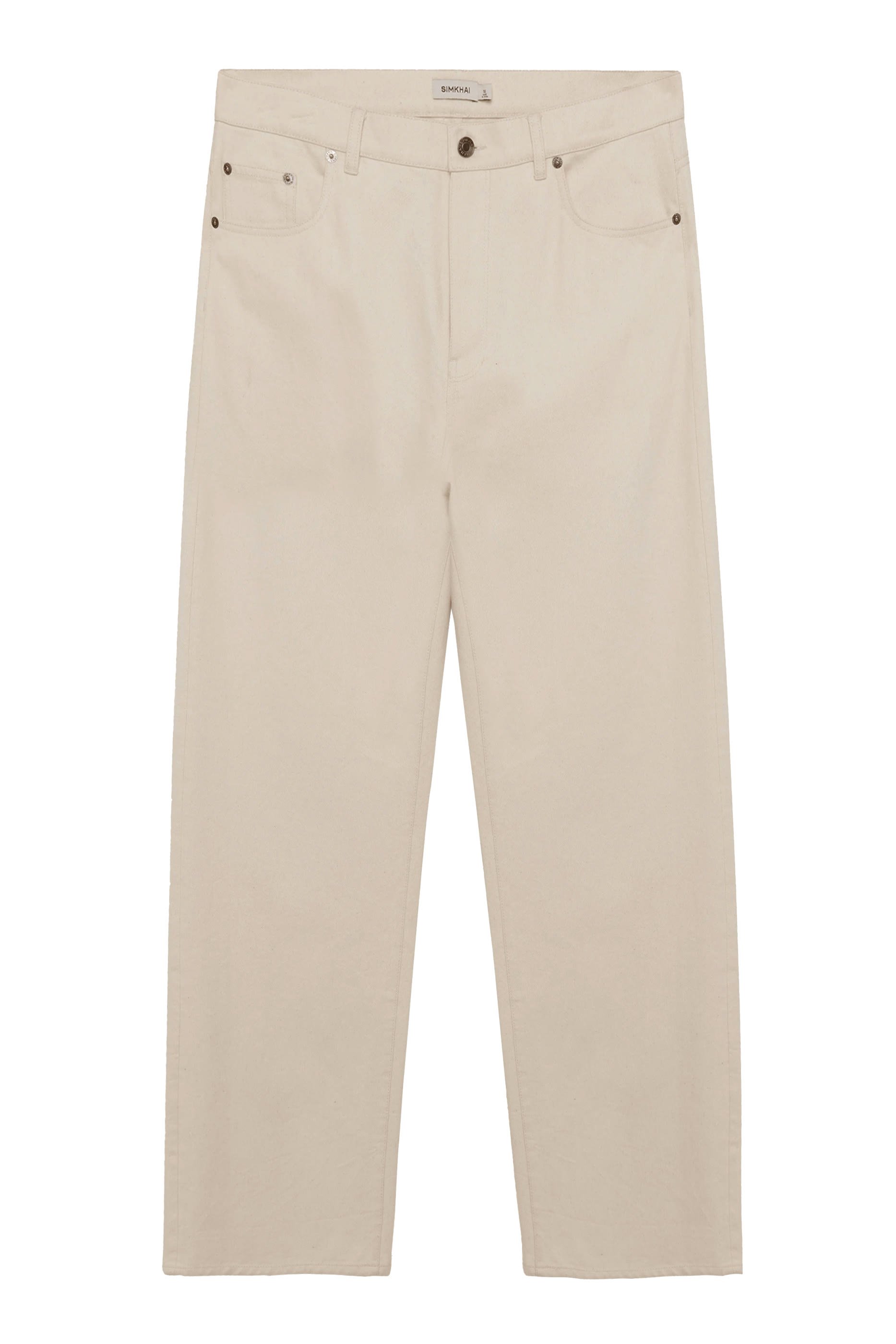 بنطال جينز أردي بقصة ساق واسعة