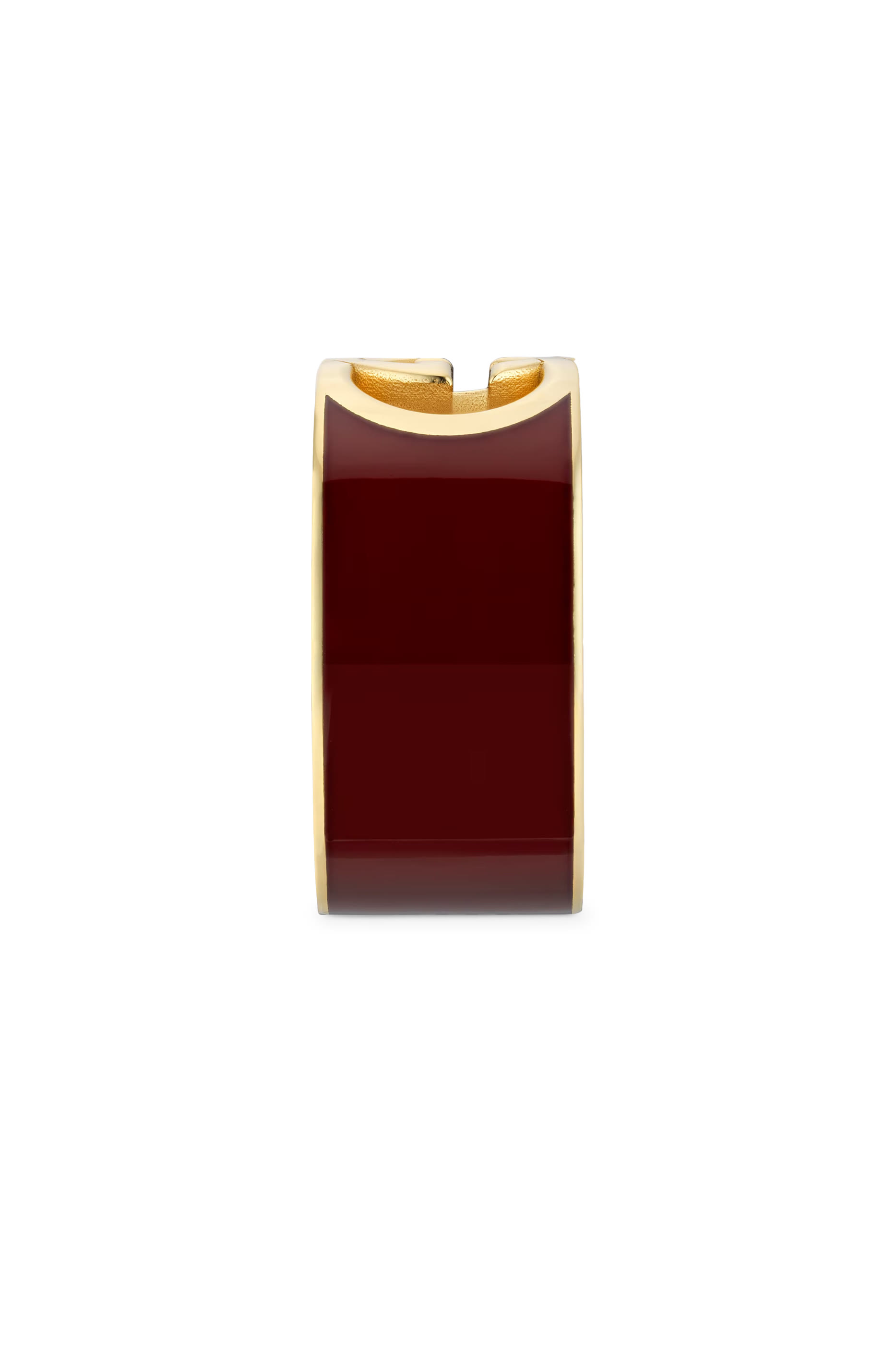 خاتم بتصميم حرفي شعار الماركة متداخلين بمينا