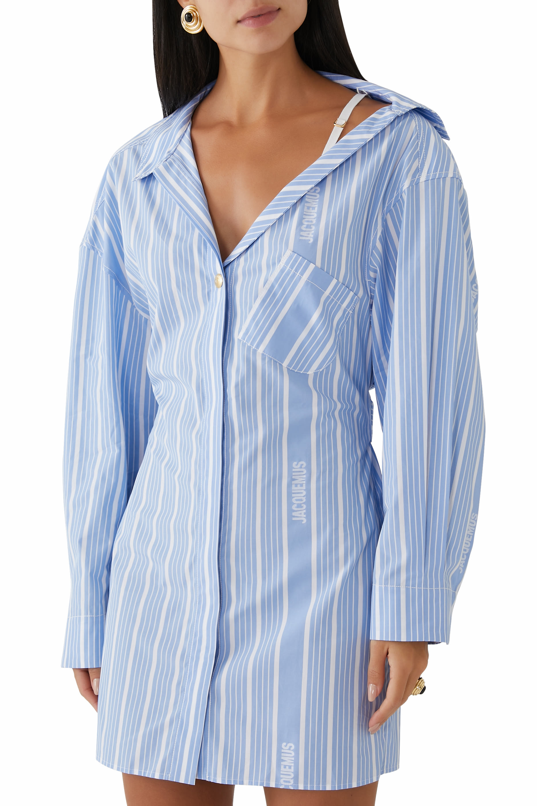 فستان بنمط قميص قصير