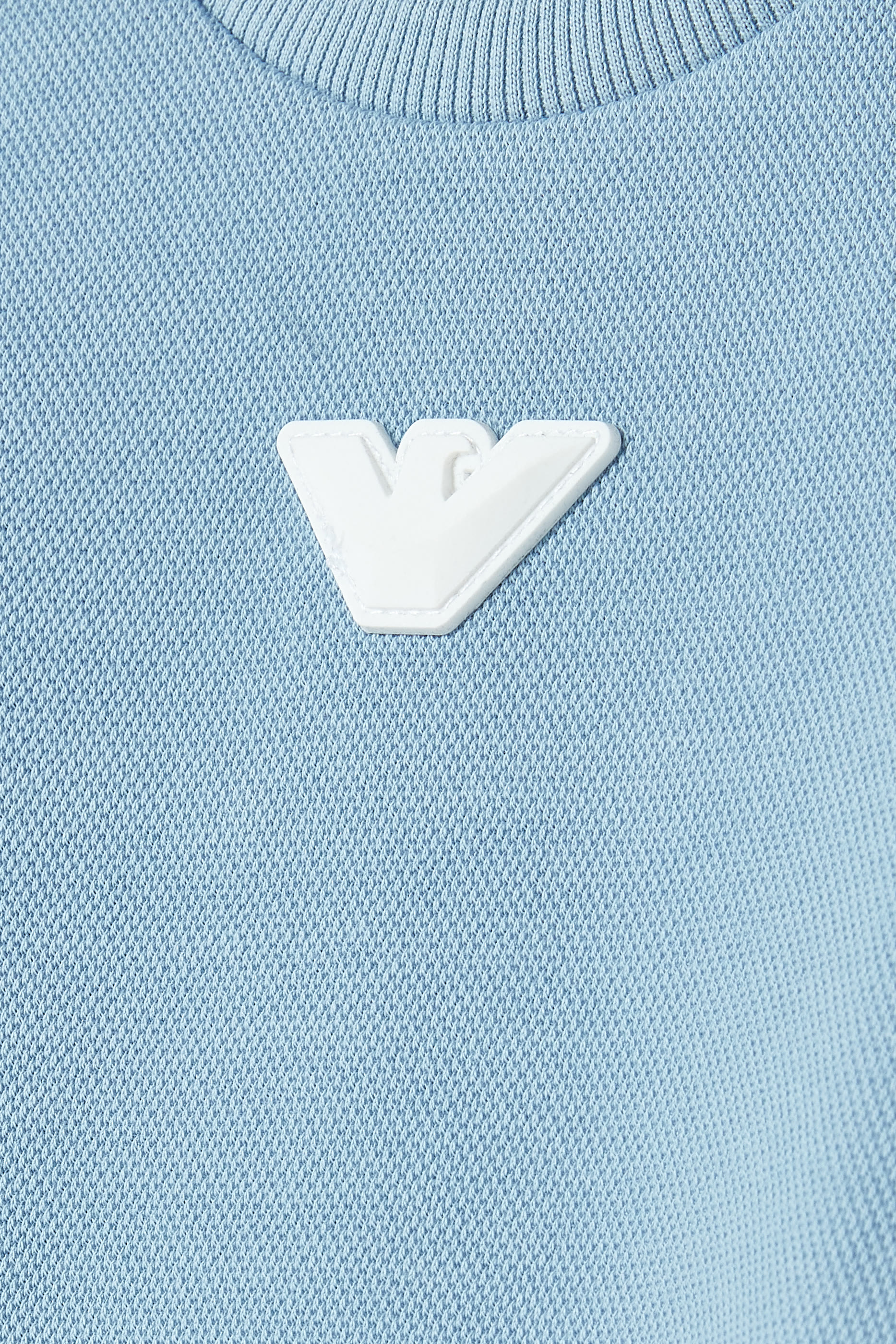 سويت شيرت بتفاصيل بارزة بيكيه وشعار الماركة للأطفال