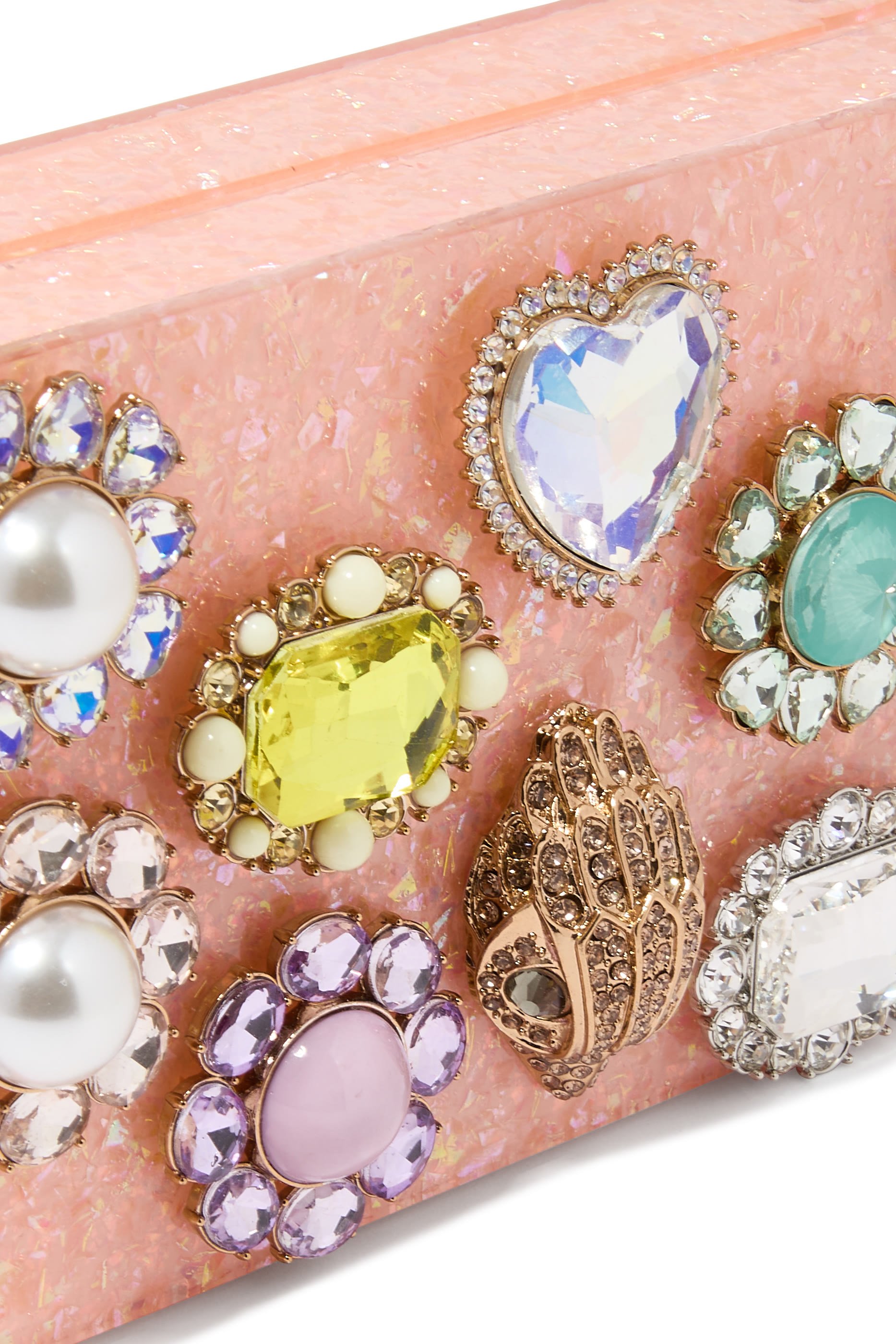 كلاتش بتصميم مربع مزين بكريستال