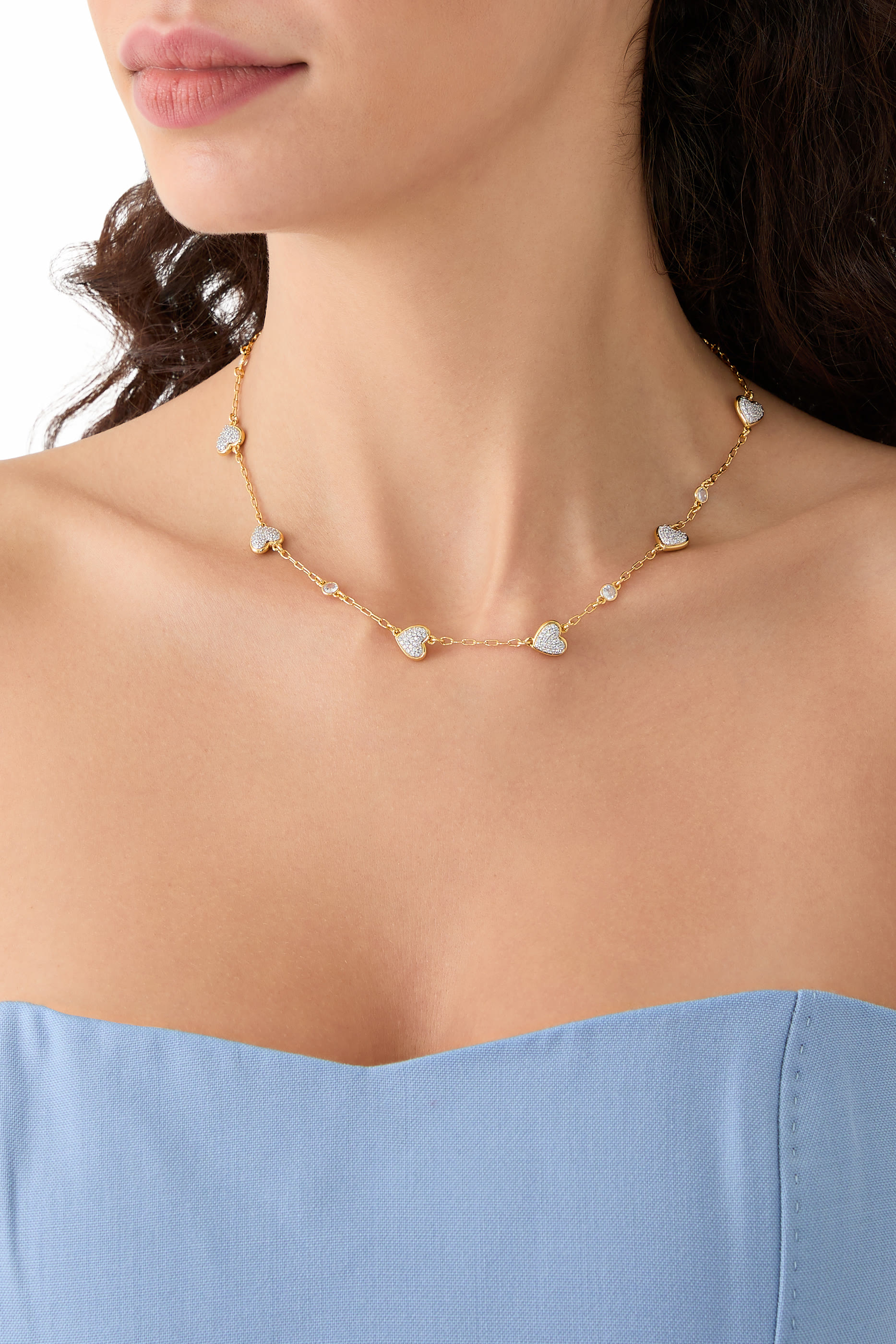 قلادة ويذ ماي هارت مرصعة بأحجار زركونيا مكعبة، نحاس