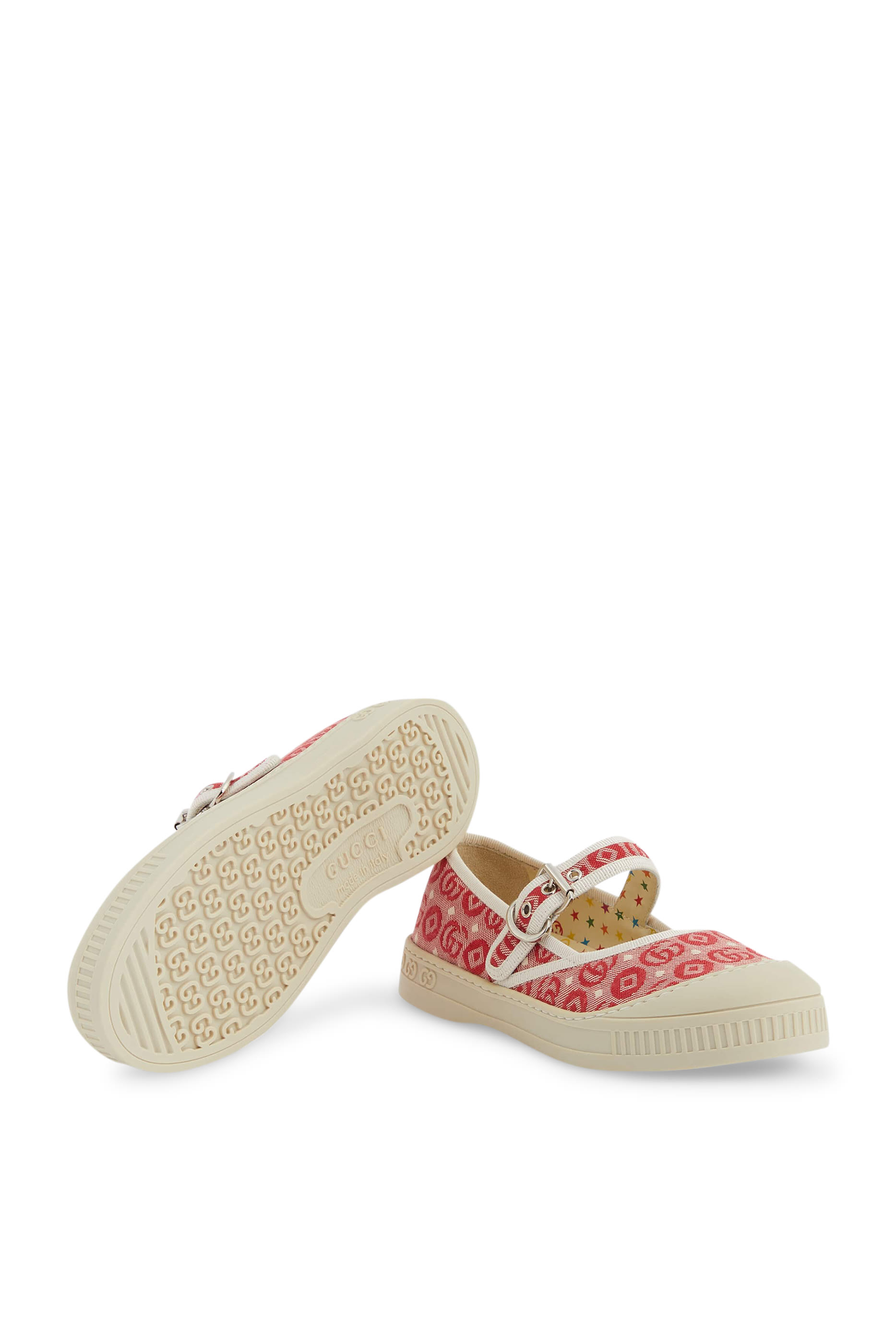 حذاء بالرينا للأطفال بحرفي شعار الماركة وكعب مسطح