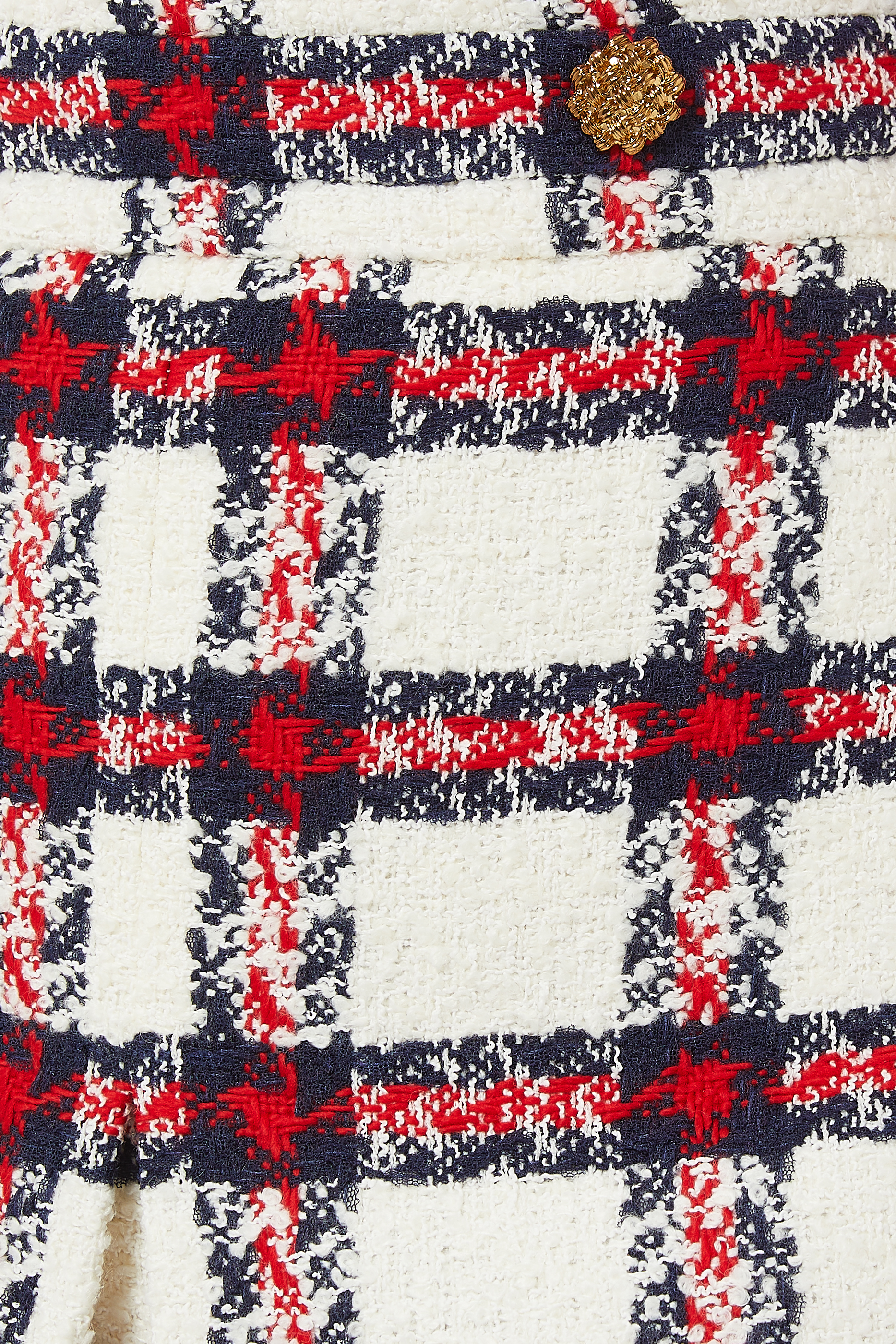 تنورة تويد بنقش المربعات