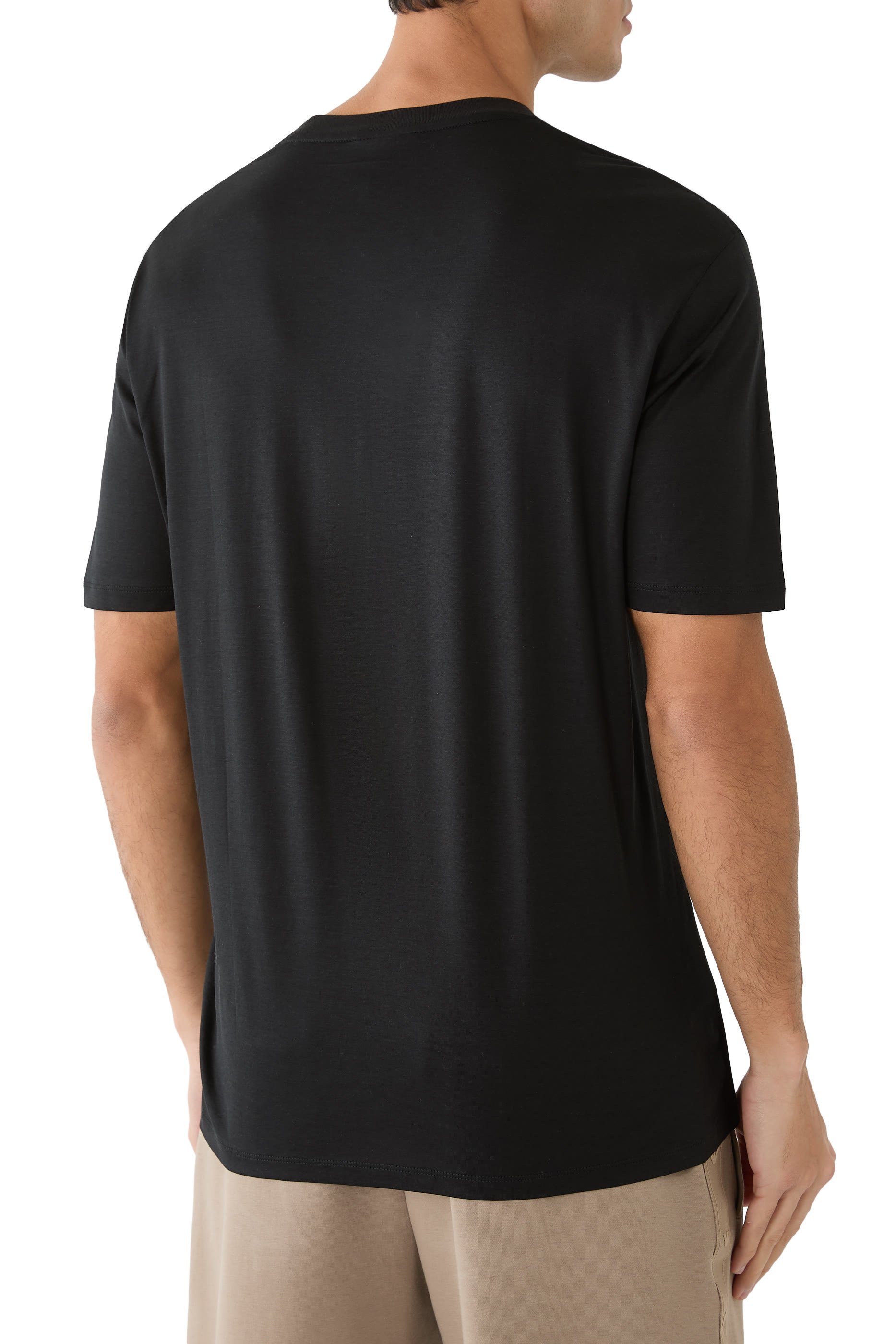 تيشيرت بتطريز شعار الماركة مزيج ليوسيل جيرسيه