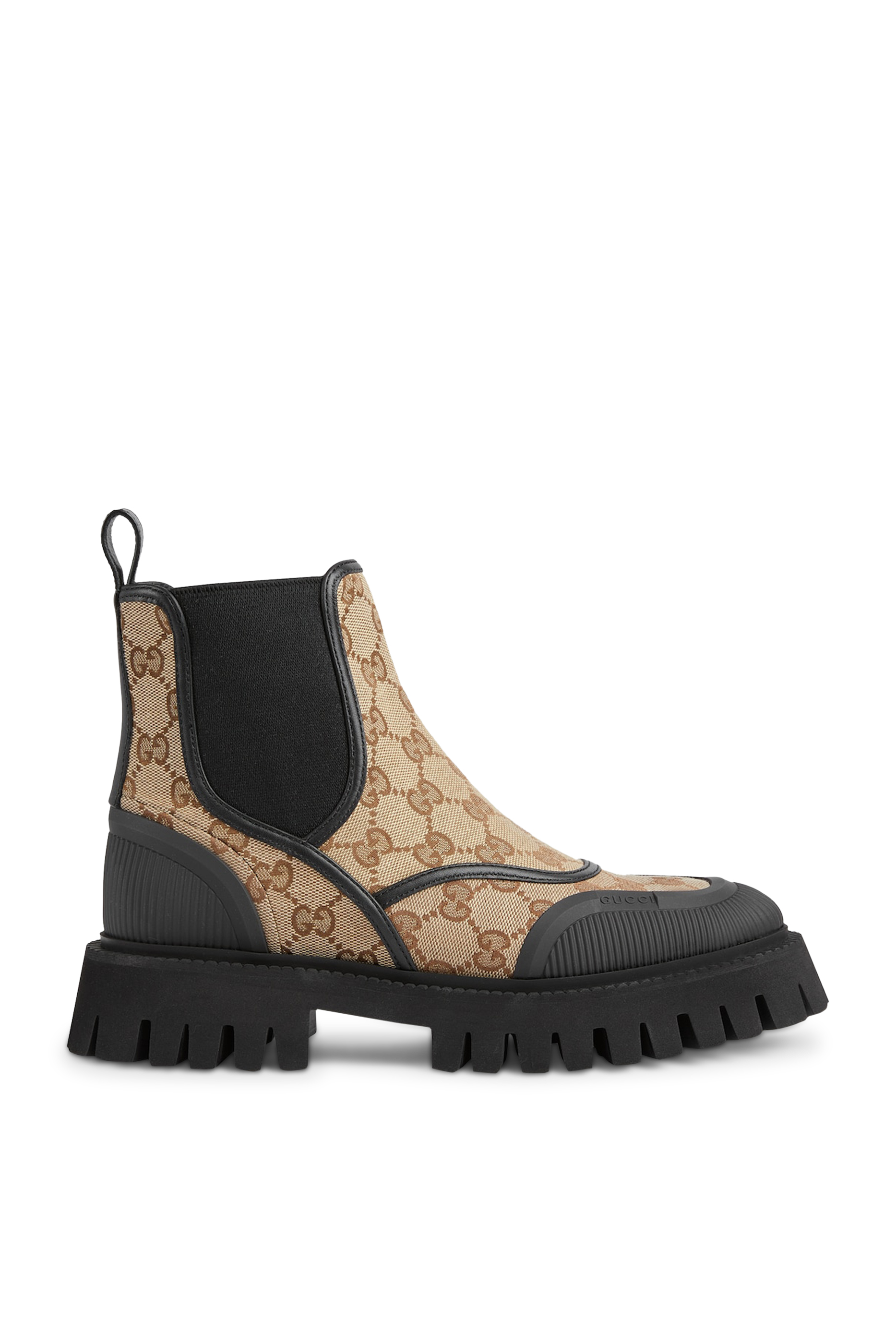 بوت بطول الكاحل قماش قنب بنقشة حرفي شعار الماركة