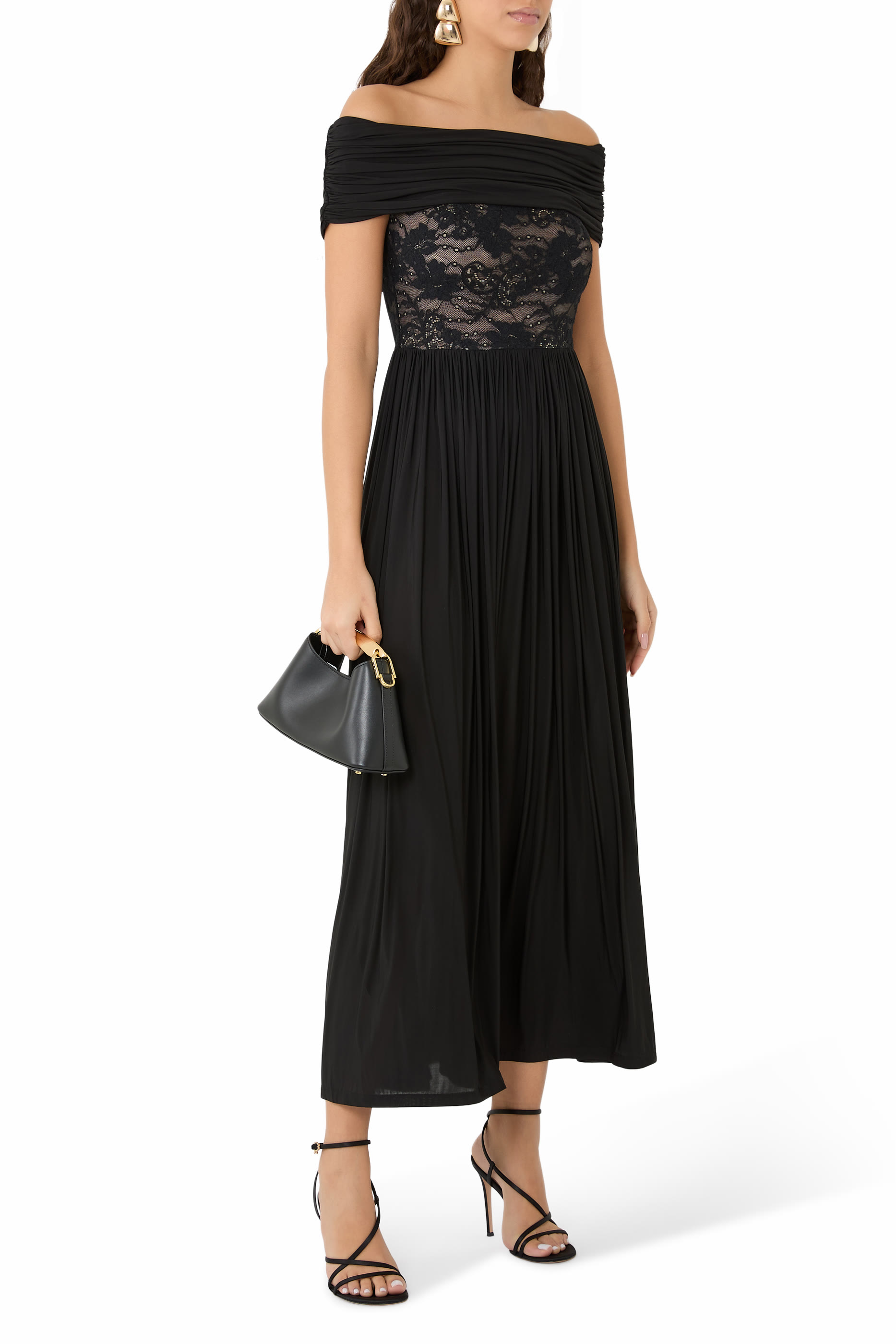 Stretch Lace & Jersey Dress 