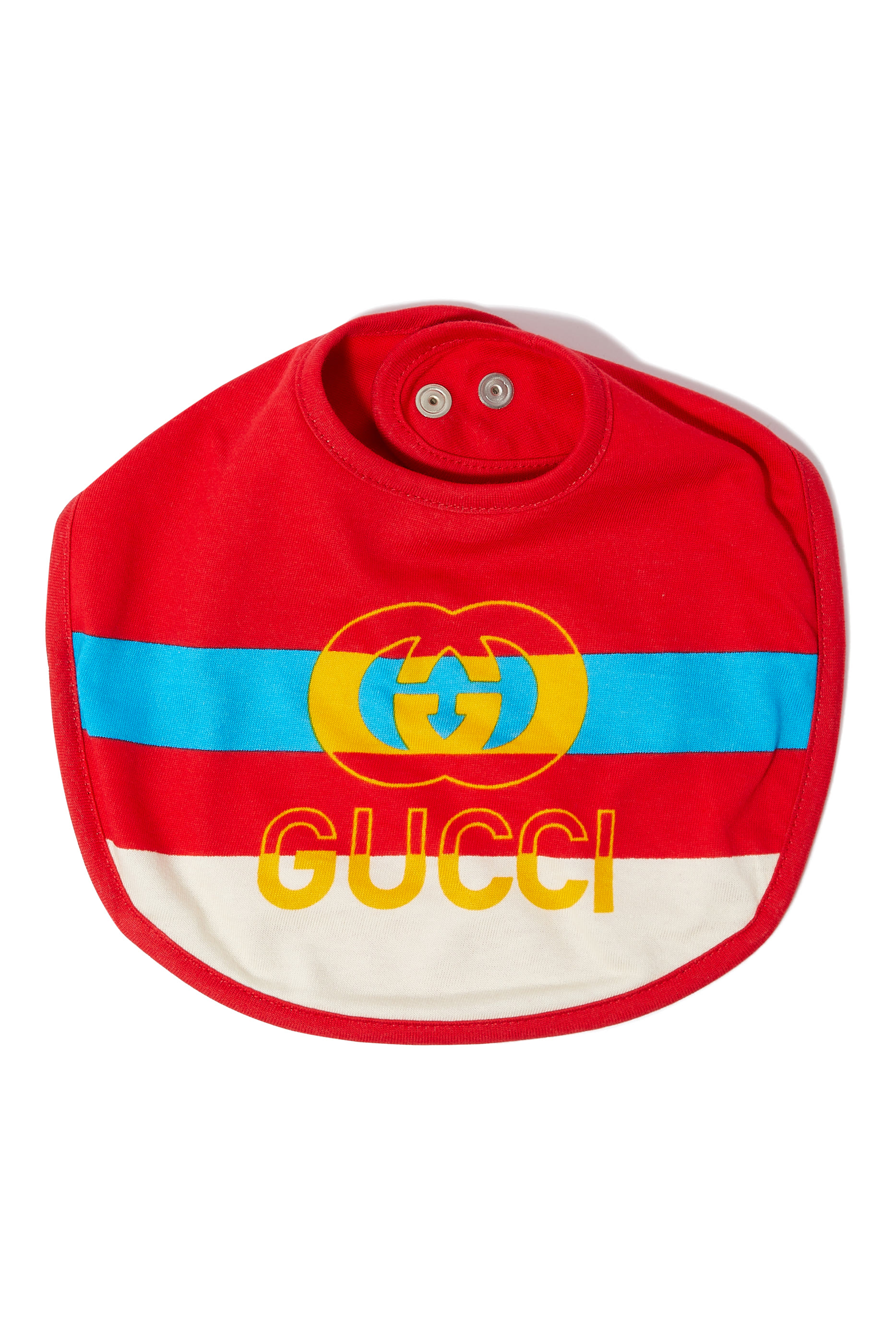 مريلة للأطفال بحرفي شعار الماركة بتصميم متداخل