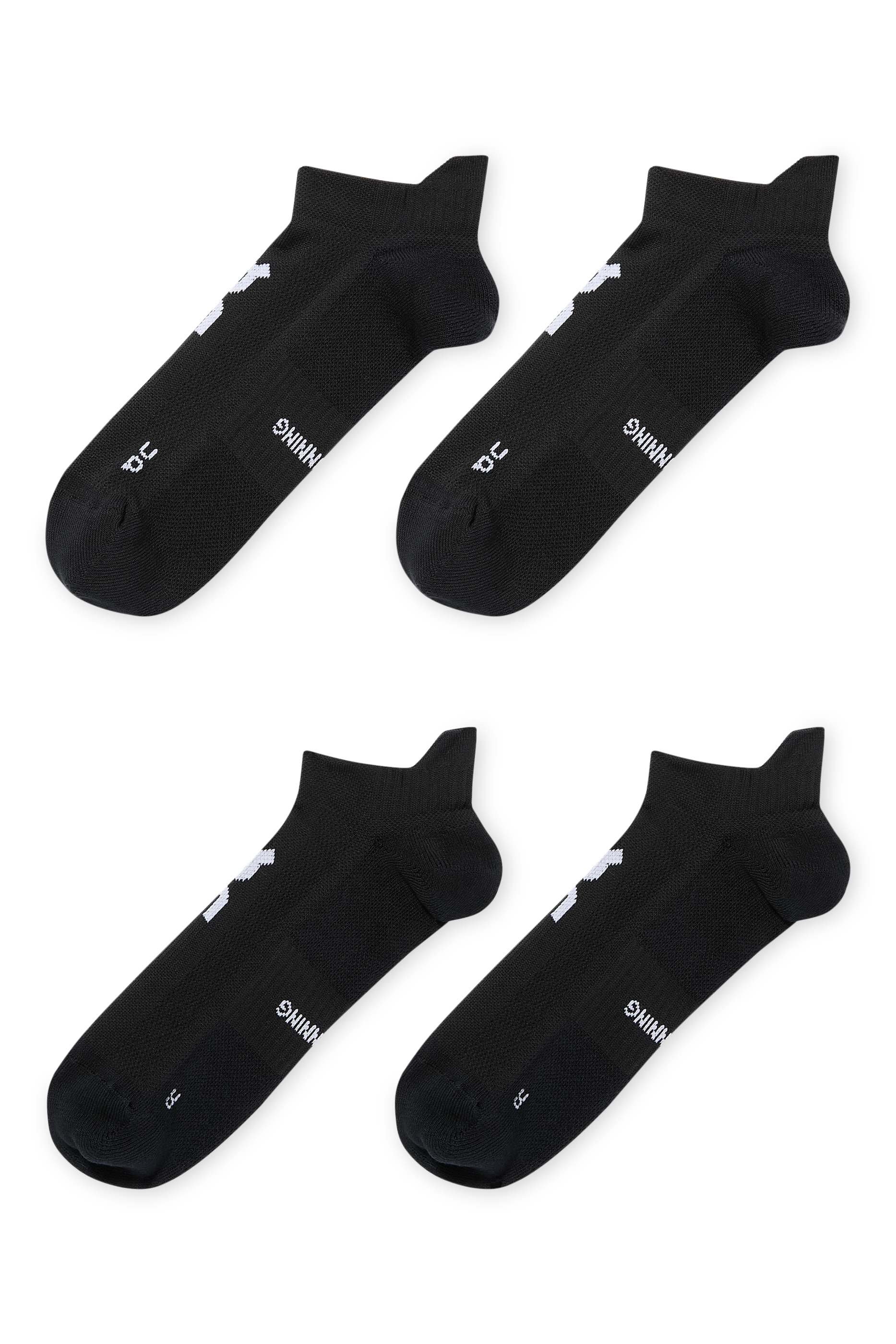 طقم جوارب بطول الكاحل بشعار الماركة للجري، عبوة من زوجين